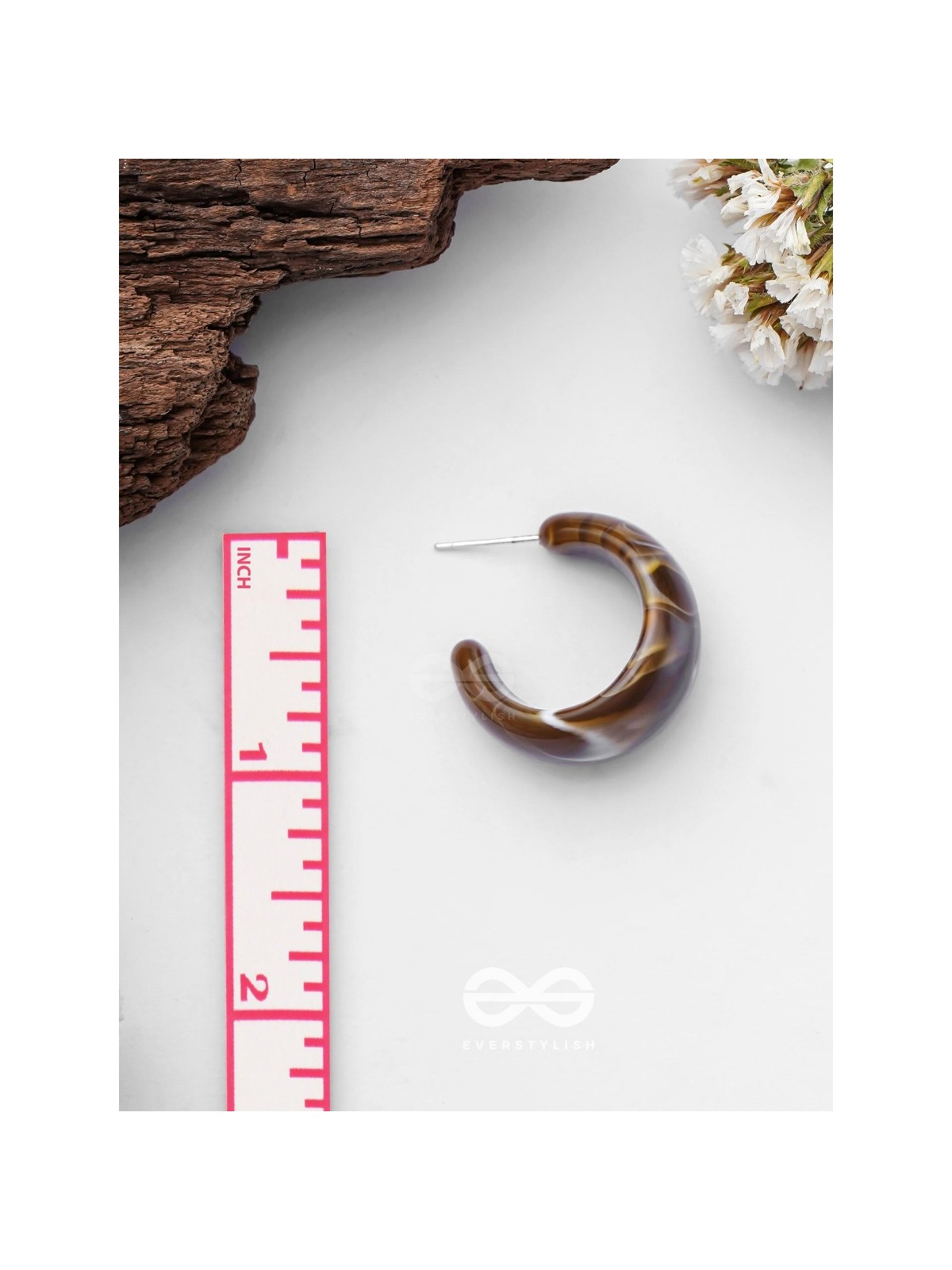 Cinnamon Swirl  - Acrylic Earrings