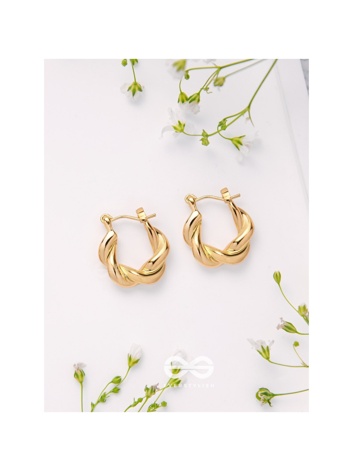 Twist N Turns - Golden Earrings