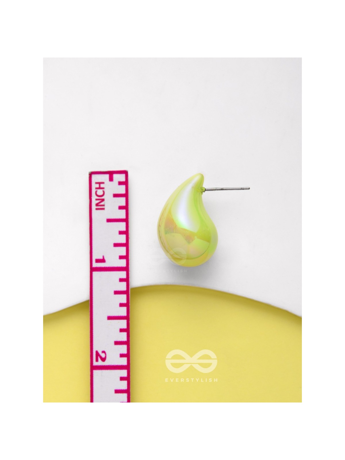 Glitter Drops - Holographic Acrylic Earrings (Green)