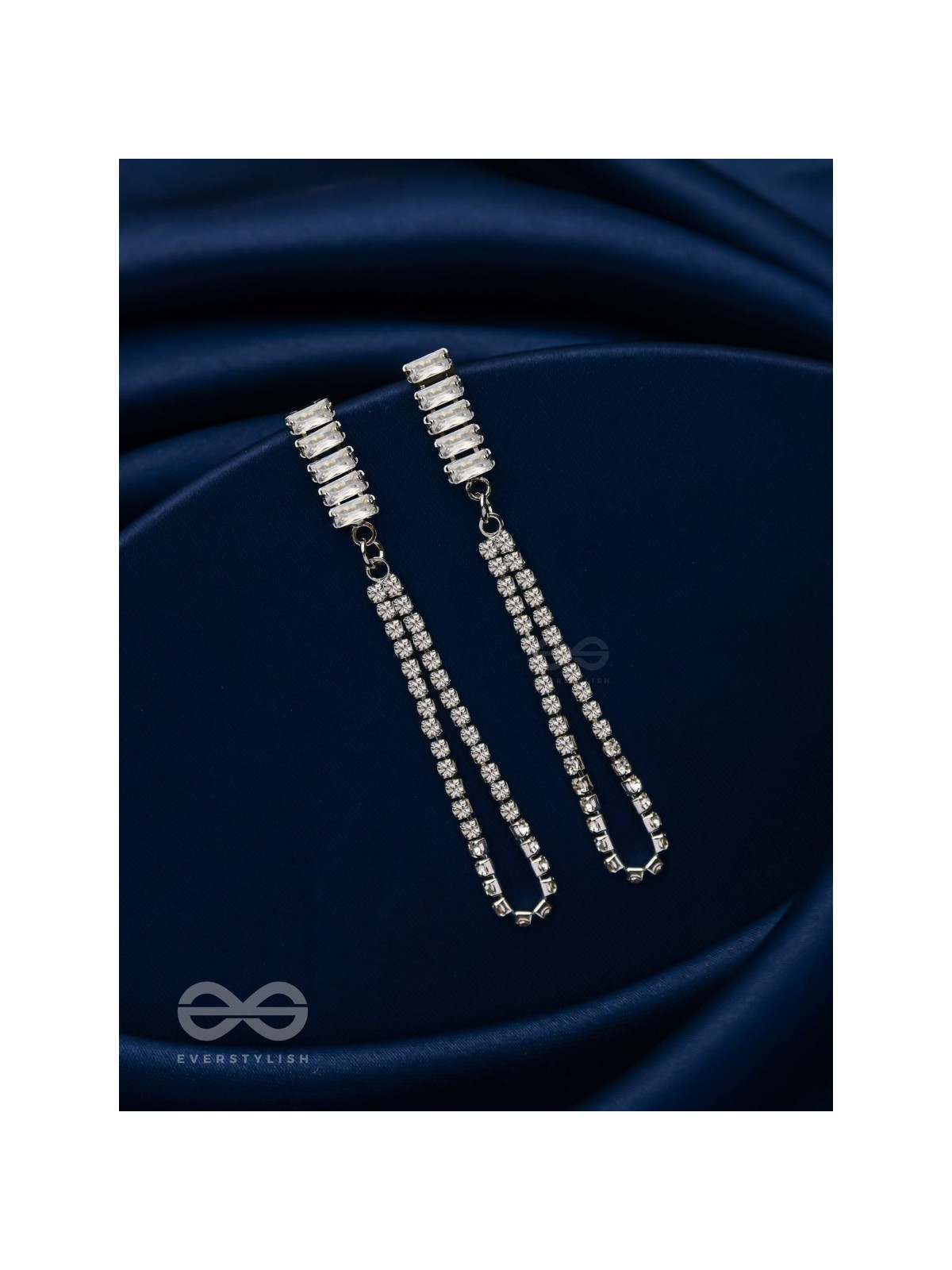 Gala Night - Silver Embellished Earrings 