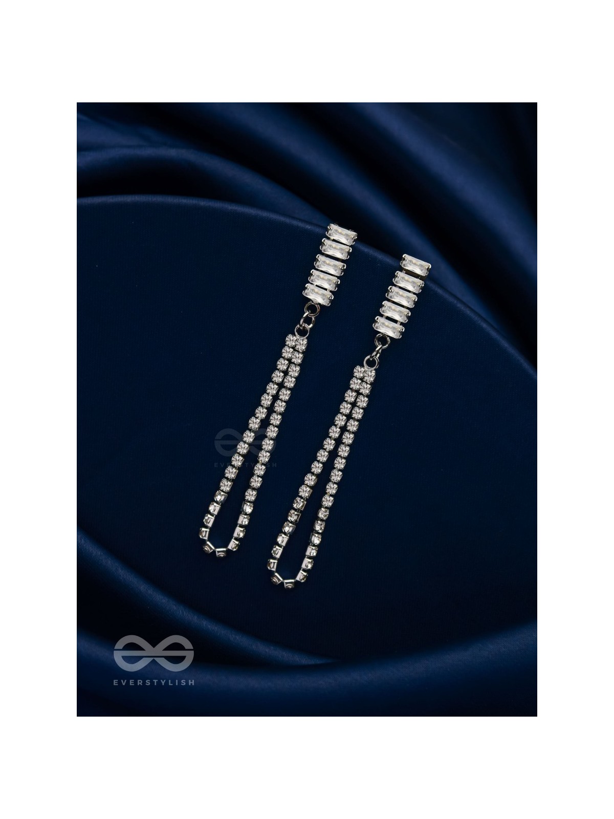 Gala Night - Silver Embellished Earrings 