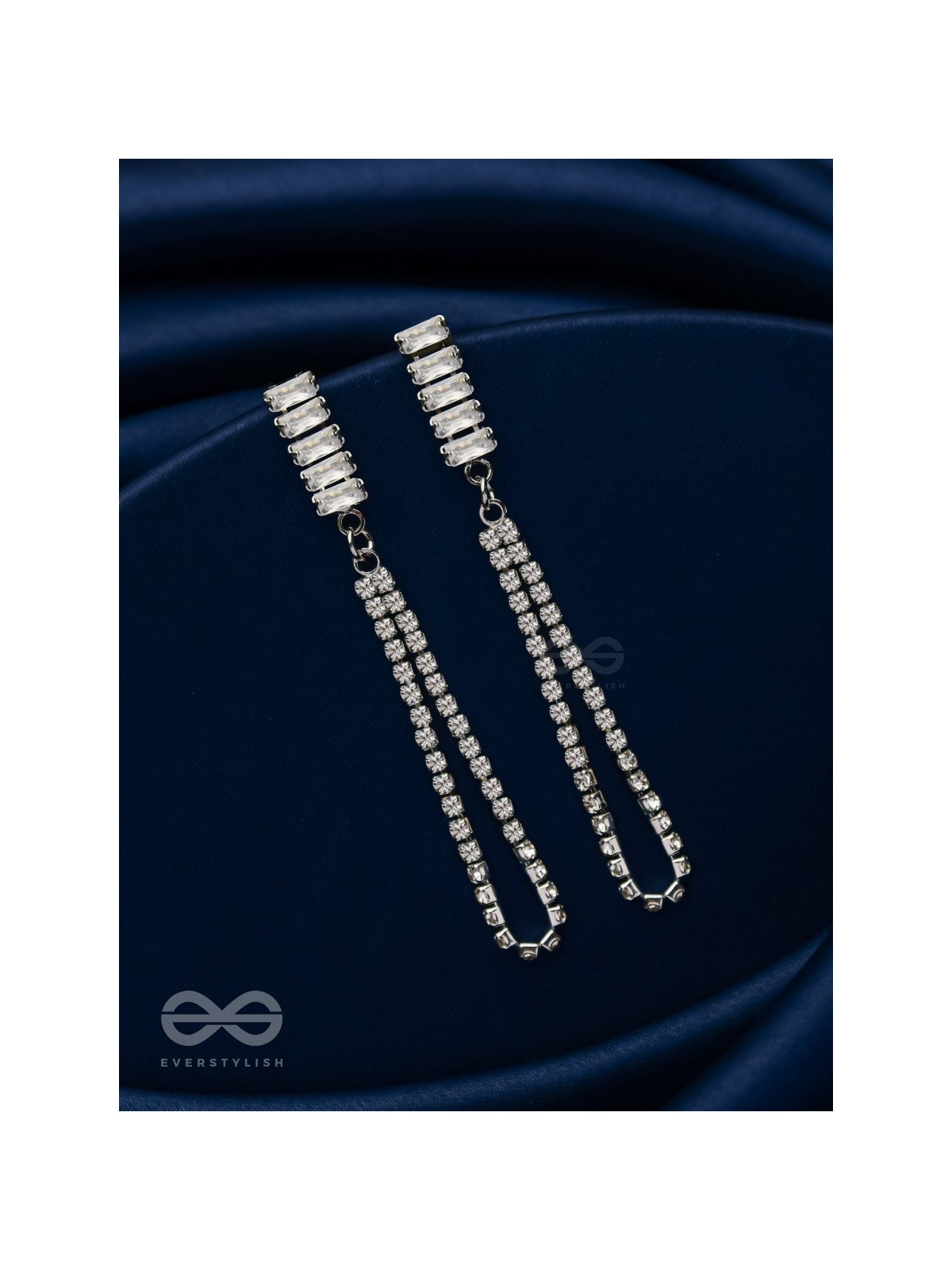 Gala Night - Silver Embellished Earrings 
