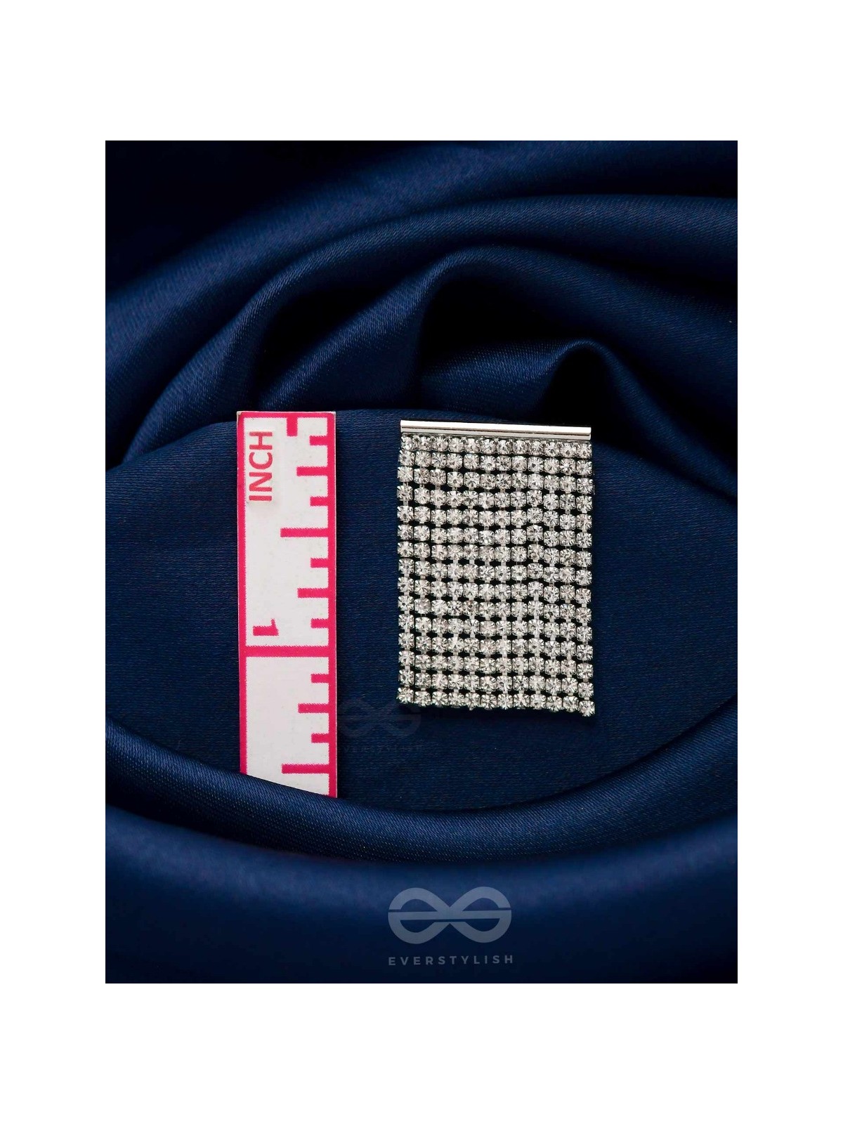 Starry Falls - Silver Embellished Earrings