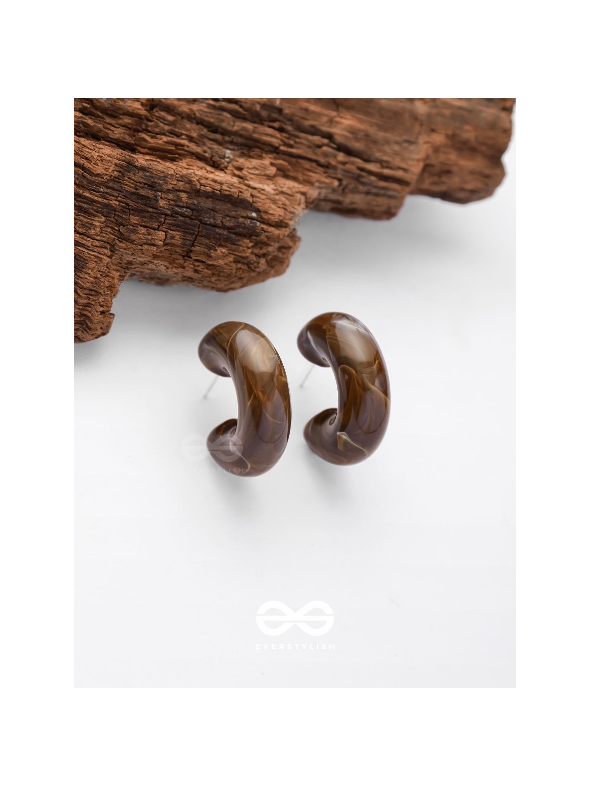 Coffee Curves - Acrylic Earrings