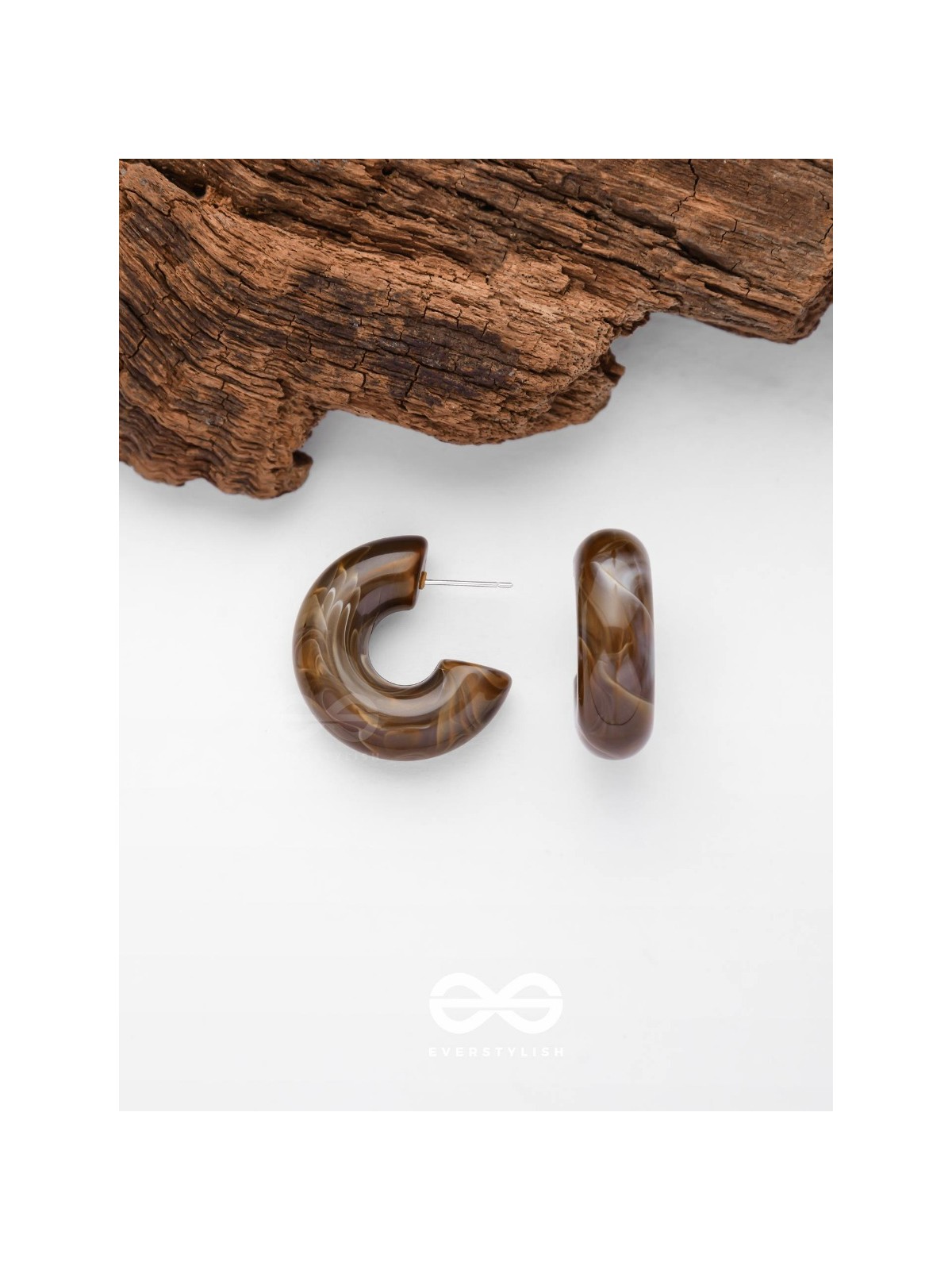 Coffee Curves - Acrylic Earrings