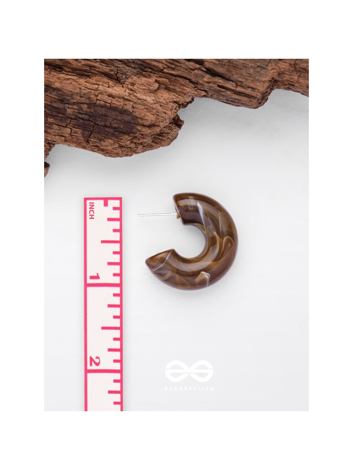 Coffee Curves - Acrylic Earrings