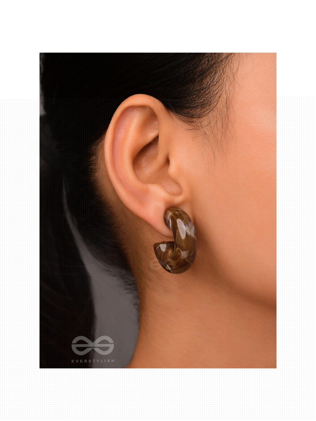 Coffee Curves - Acrylic Earrings