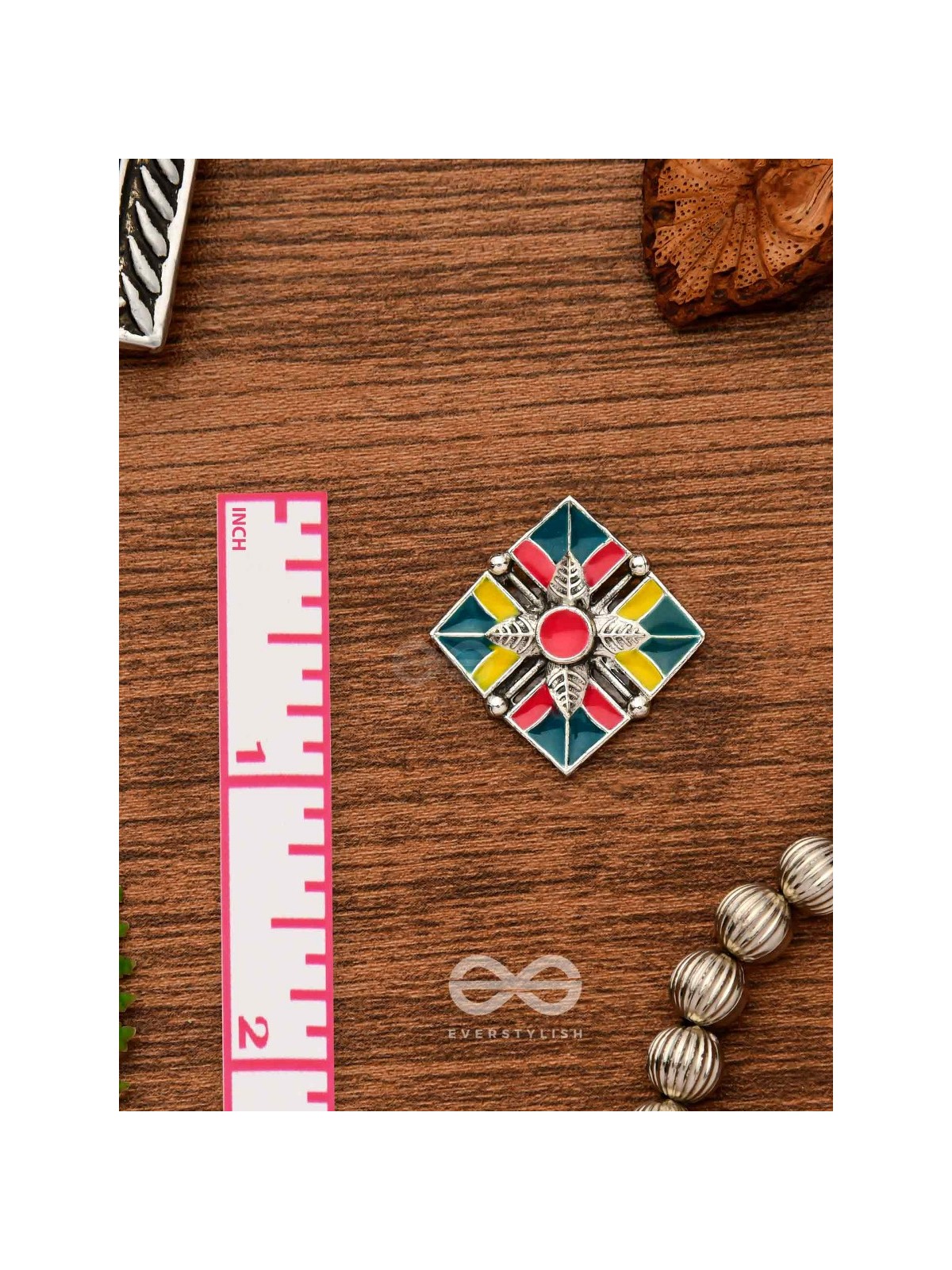 The Homestead Hues- Enamelled Oxidised Earrings