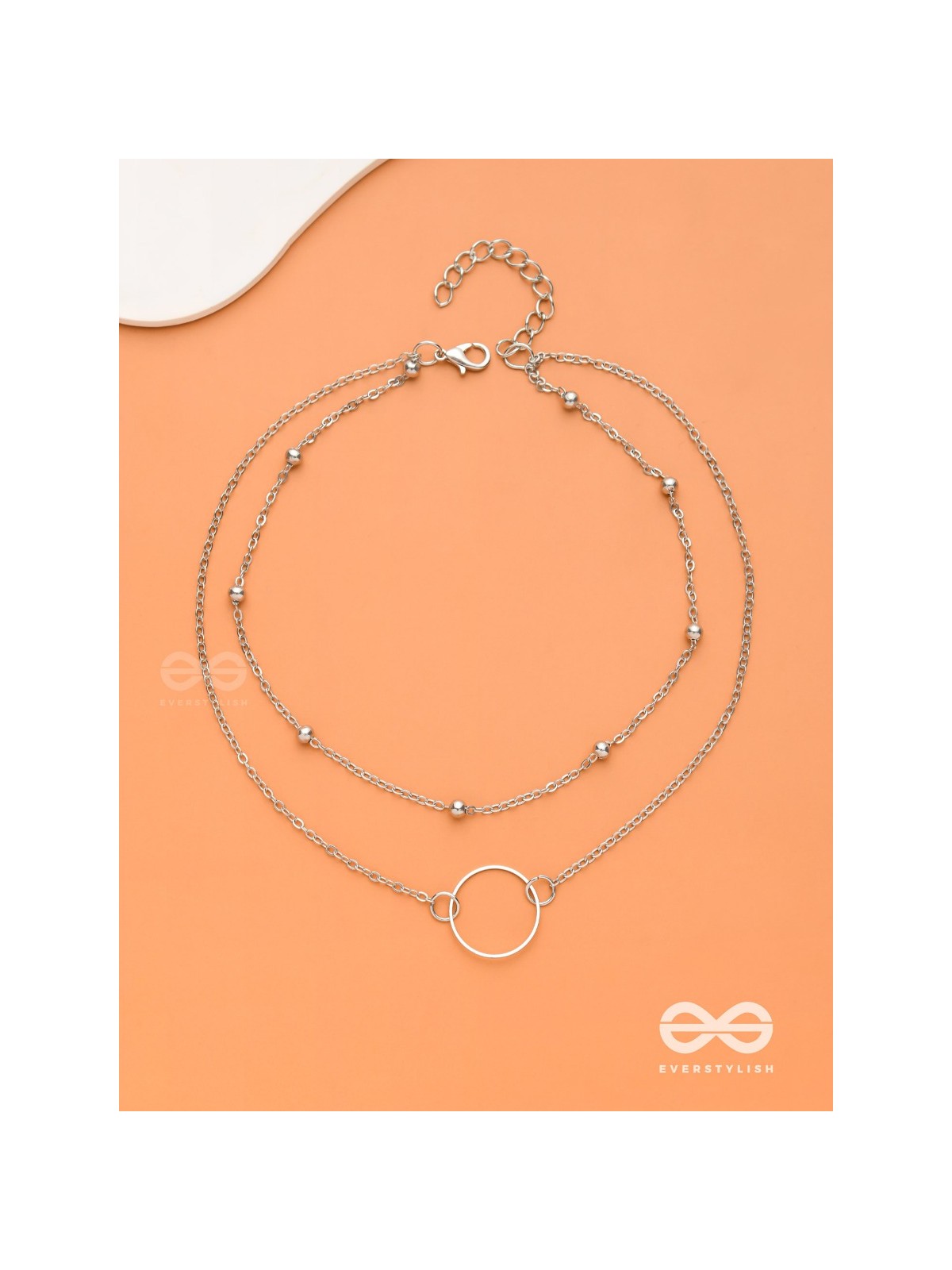 The Lavish Layers Of Elegance - Silver Multilayered Neckpiece With Anti-tarnish Coating