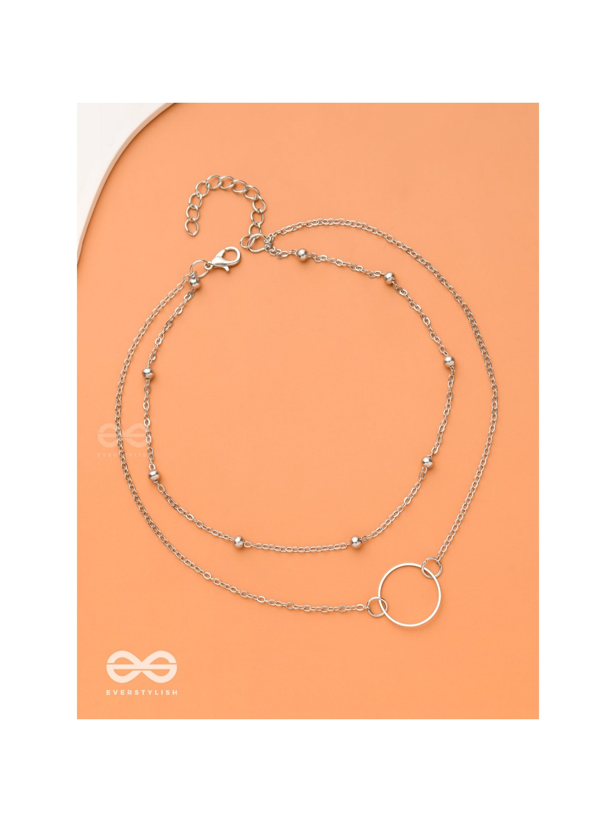 The Lavish Layers Of Elegance - Silver Multilayered Neckpiece With Anti-tarnish Coating