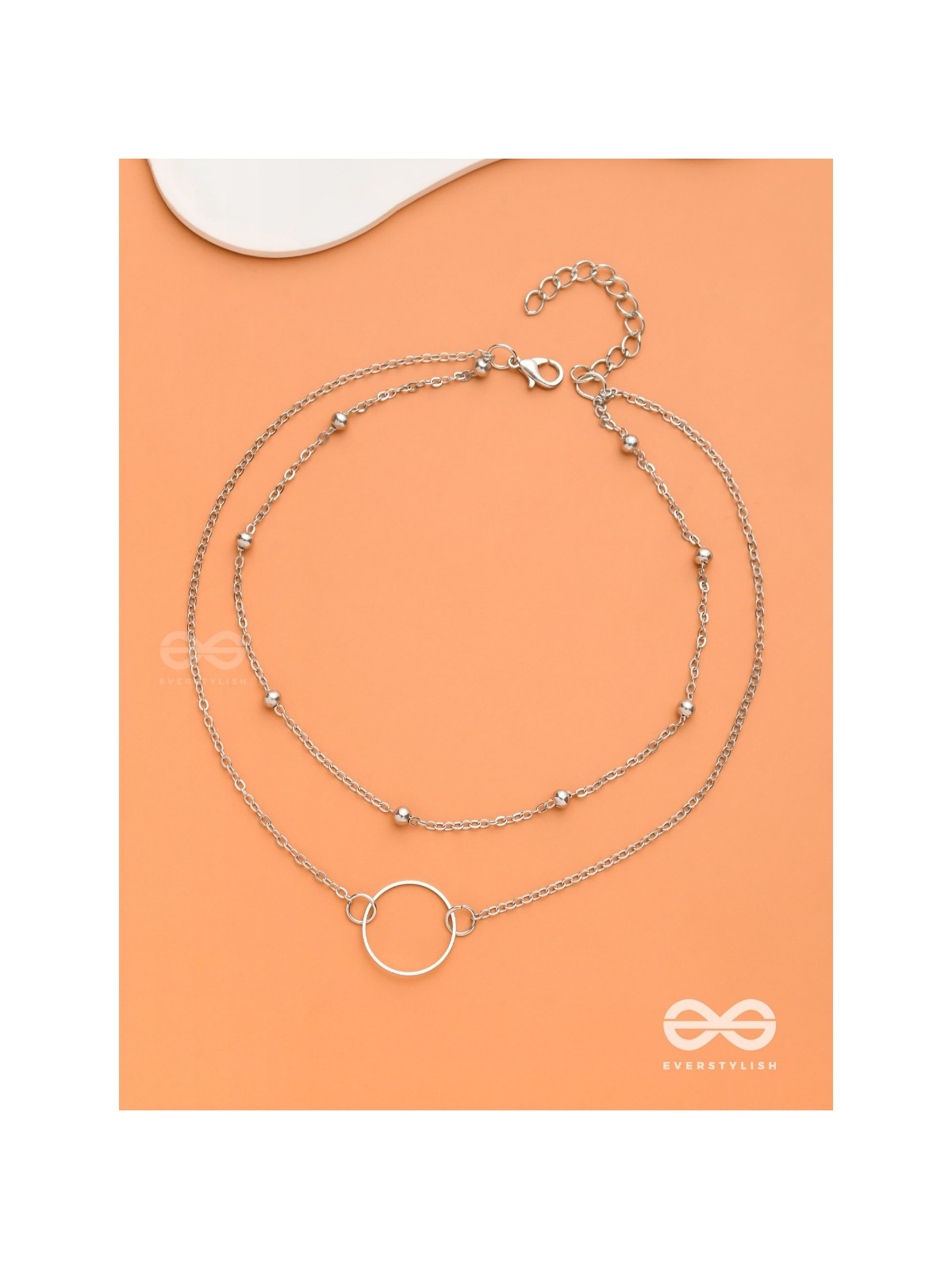 The Lavish Layers Of Elegance - Silver Multilayered Neckpiece With Anti-tarnish Coating