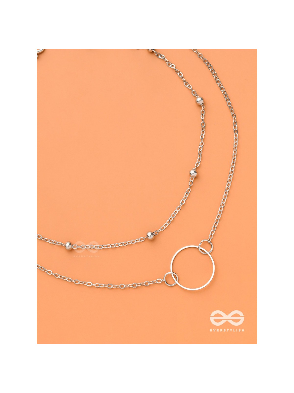 The Lavish Layers Of Elegance - Silver Multilayered Neckpiece With Anti-tarnish Coating