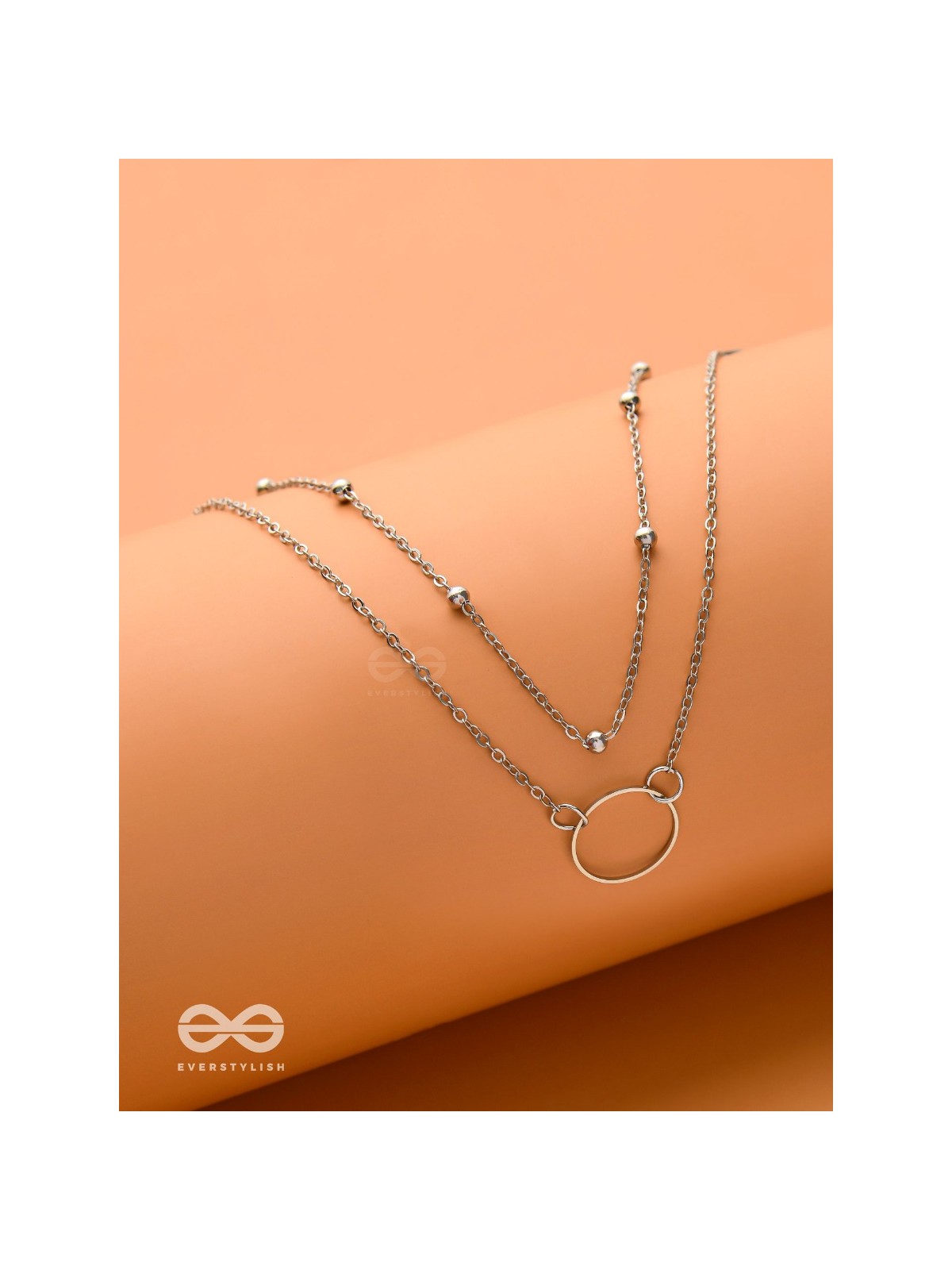 The Lavish Layers Of Elegance - Silver Multilayered Neckpiece With Anti-tarnish Coating