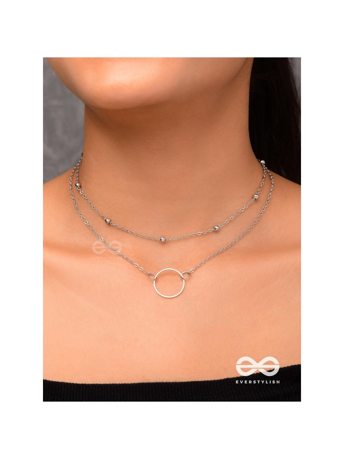 The Lavish Layers Of Elegance - Silver Multilayered Neckpiece With Anti-tarnish Coating