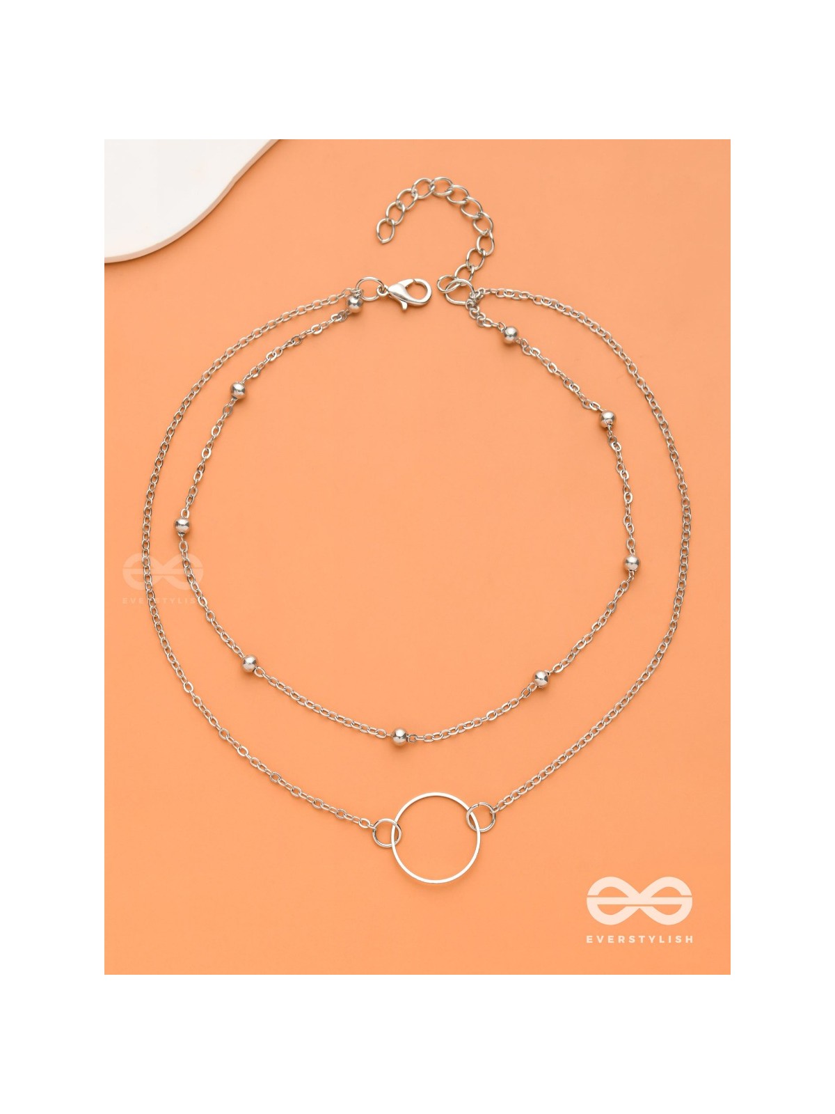 The Lavish Layers Of Elegance - Silver Multilayered Neckpiece With Anti-tarnish Coating
