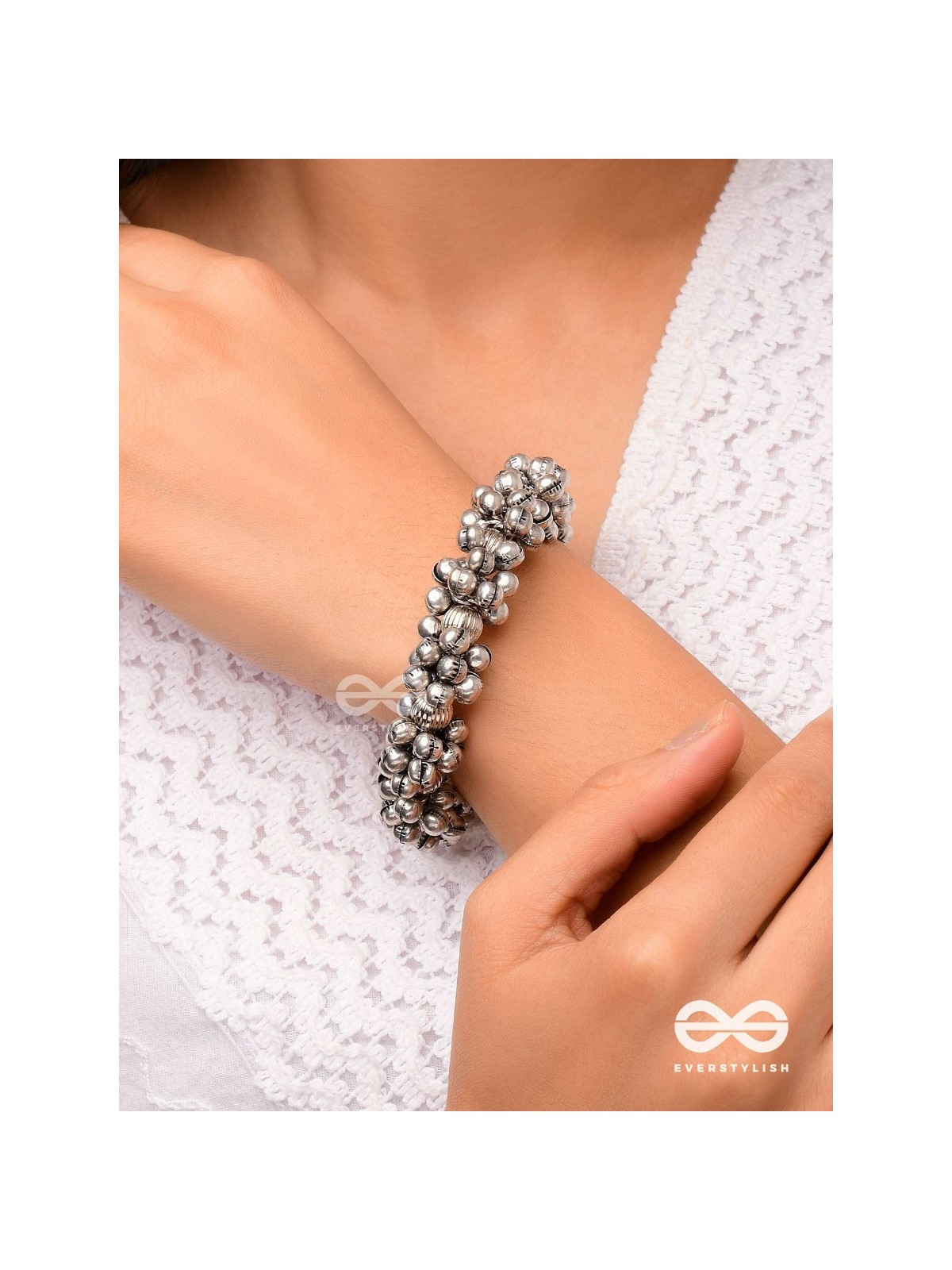 The Moon-Drenched Melody - Oxidised Bracelet 