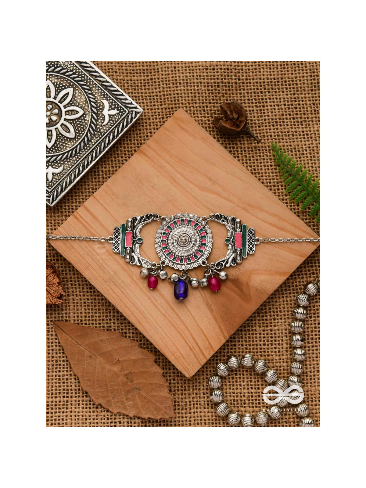 The Glorious Legacy - Enamelled Oxidised Neckpiece