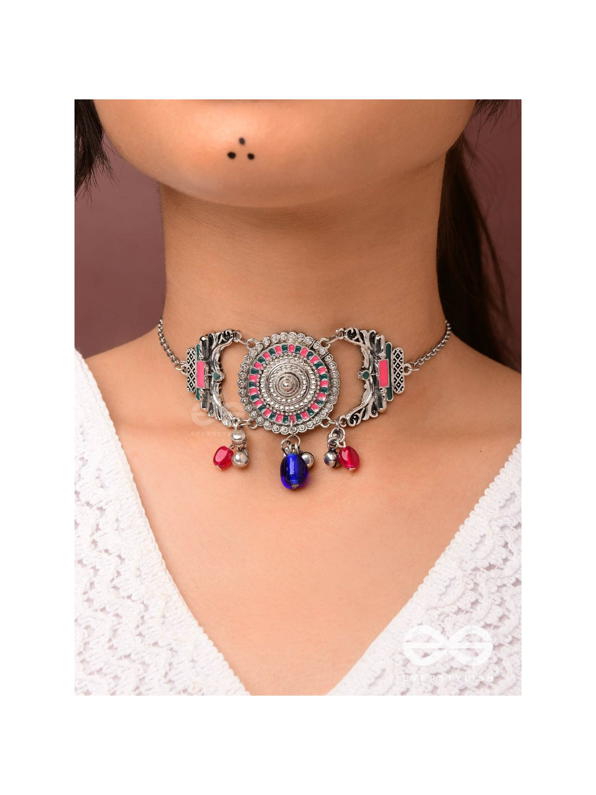 The Glorious Legacy - Enamelled Oxidised Neckpiece