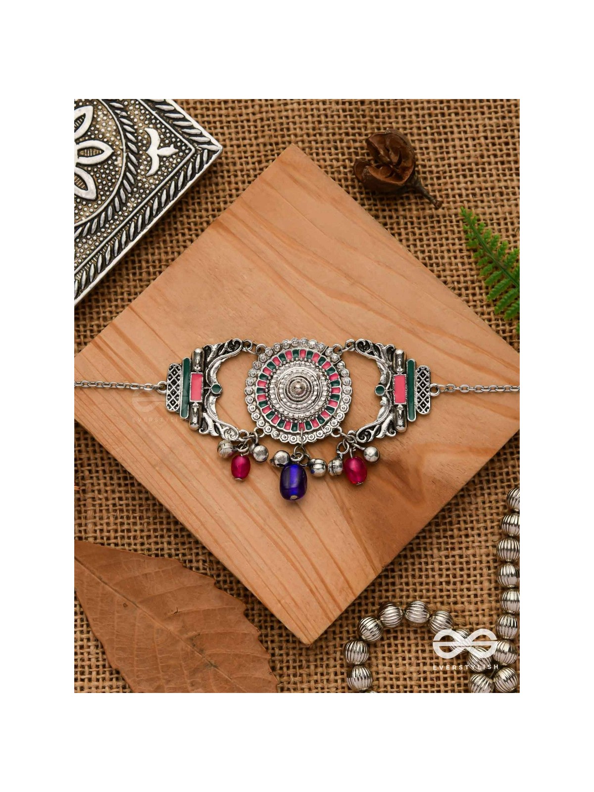 The Glorious Legacy - Enamelled Oxidised Neckpiece