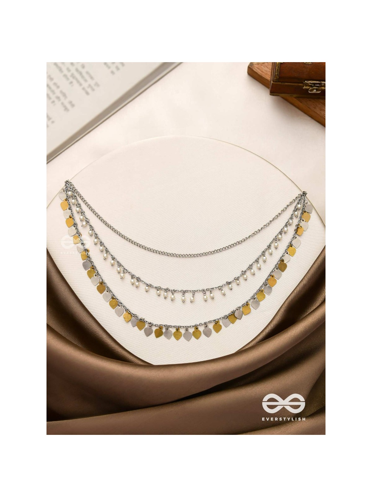 The Spellbinding Chimes - Beads And Coins Multilayered Neckpiece