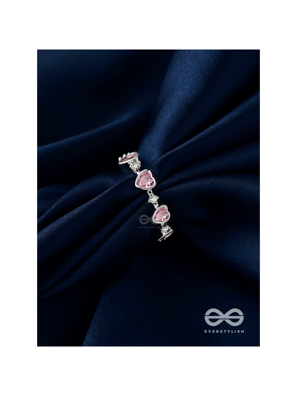 Mi Amor - Silver Embellished Ring (Adjustable)