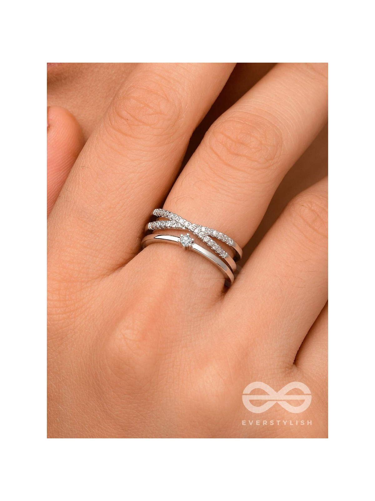 The Precious Proposal - Cubic Zirconia Silver Ring (Adjustable)