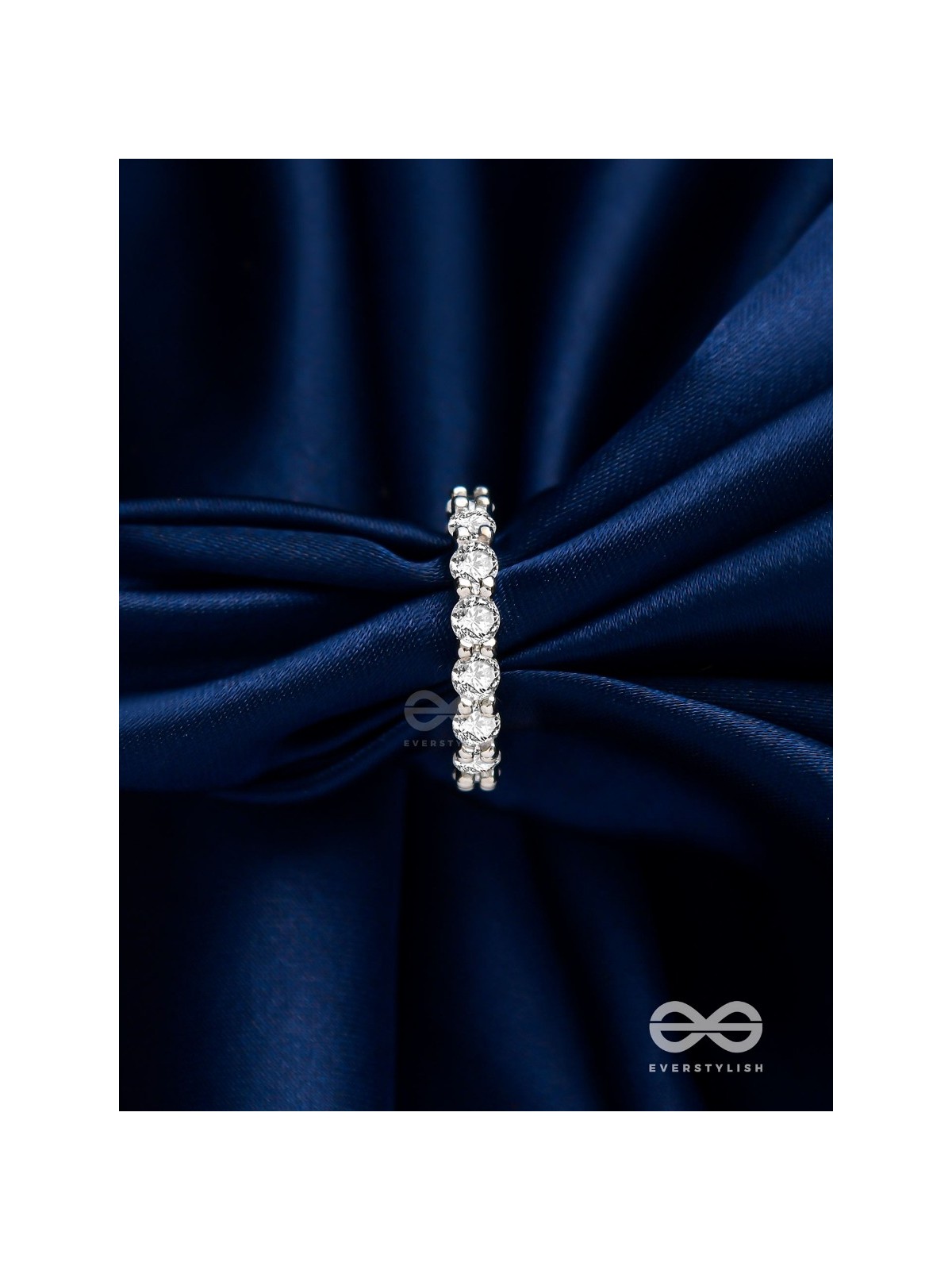 The Shiny Tales - Silver Cubic Zirconia Ring (Adjustable)