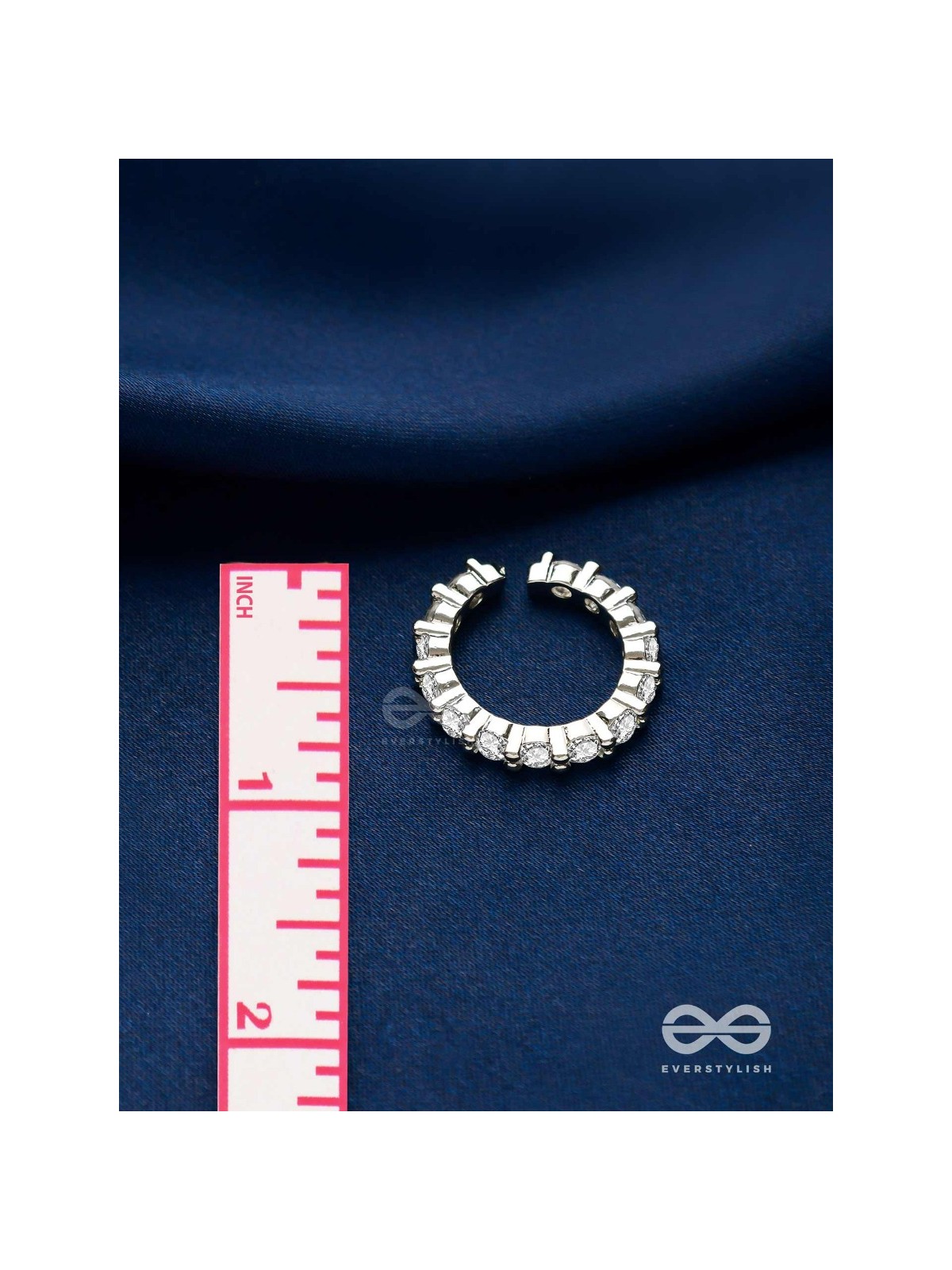 The Shiny Tales - Silver Cubic Zirconia Ring (Adjustable)