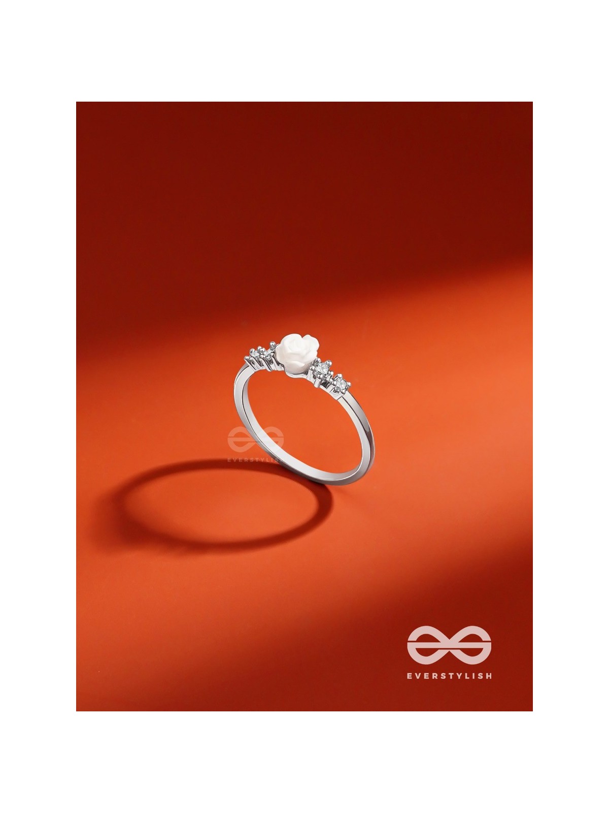 The Pure Rose - Silver Embellished Ring