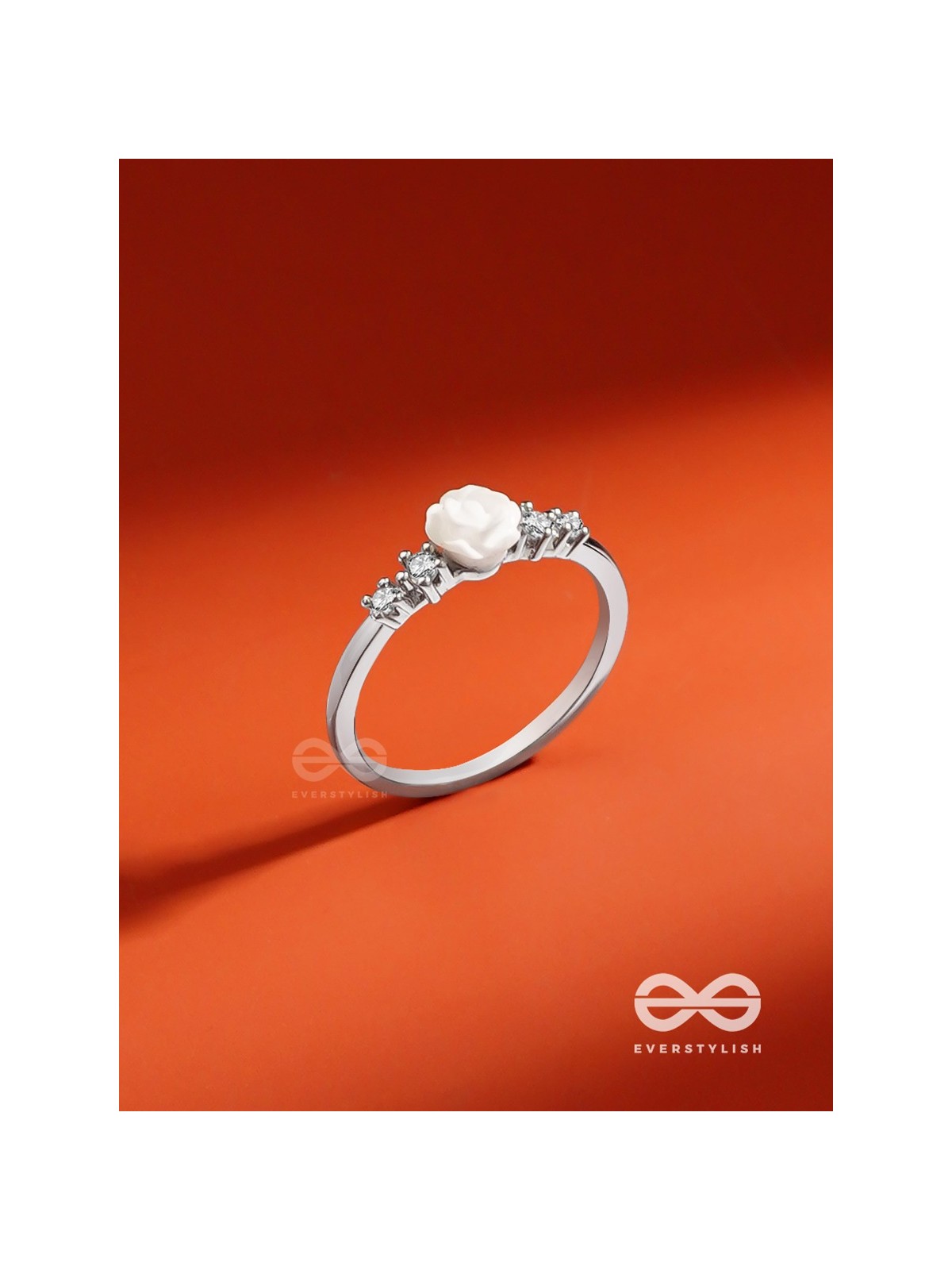 The Pure Rose - Silver Embellished Ring