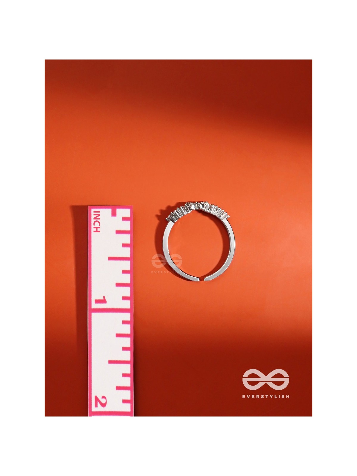 The Divine Swans - Silver Cubic Zirconia Ring (Adjustable)