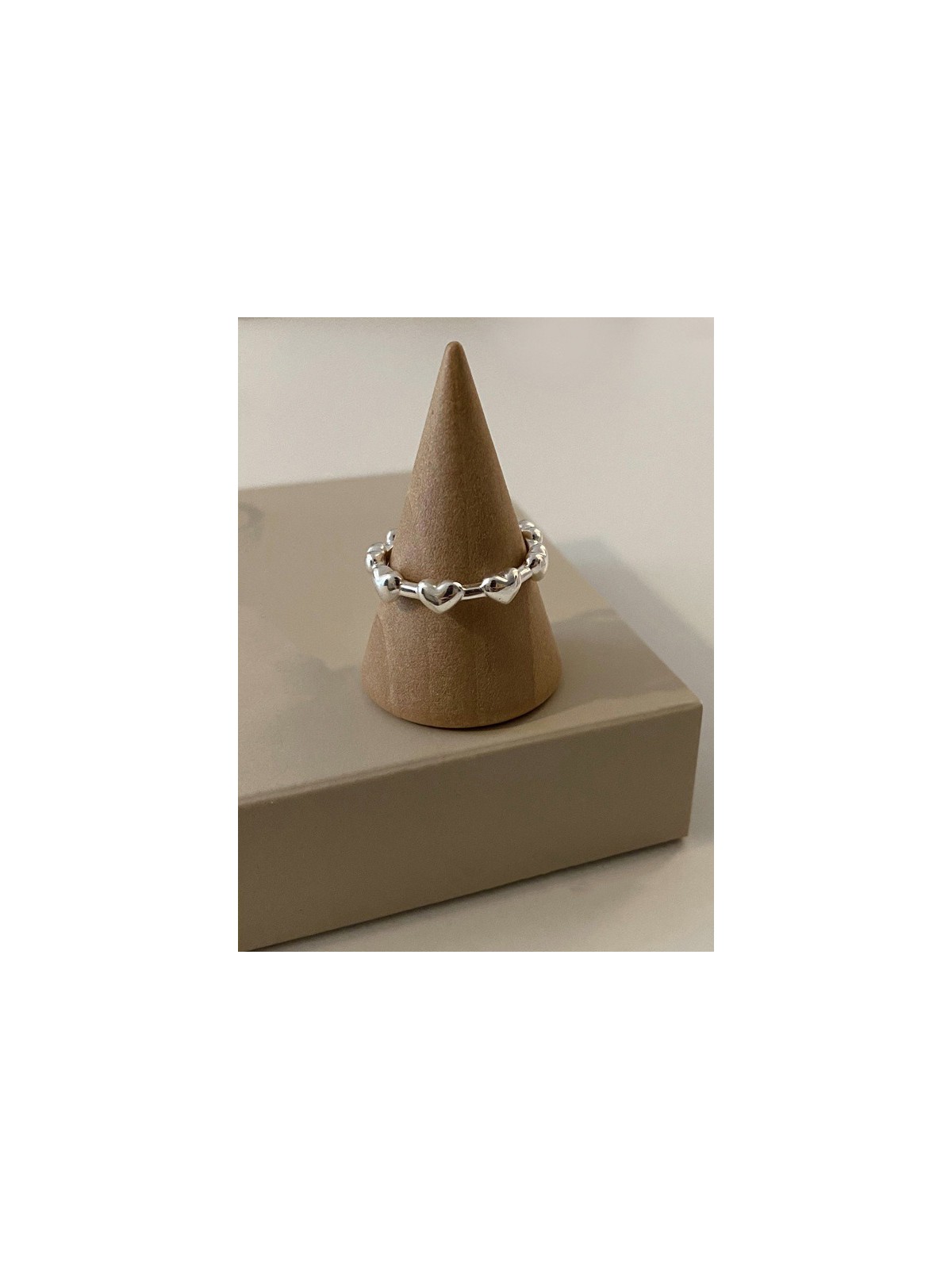 The Stereo Hearts - Silver Ring (Adjustable)