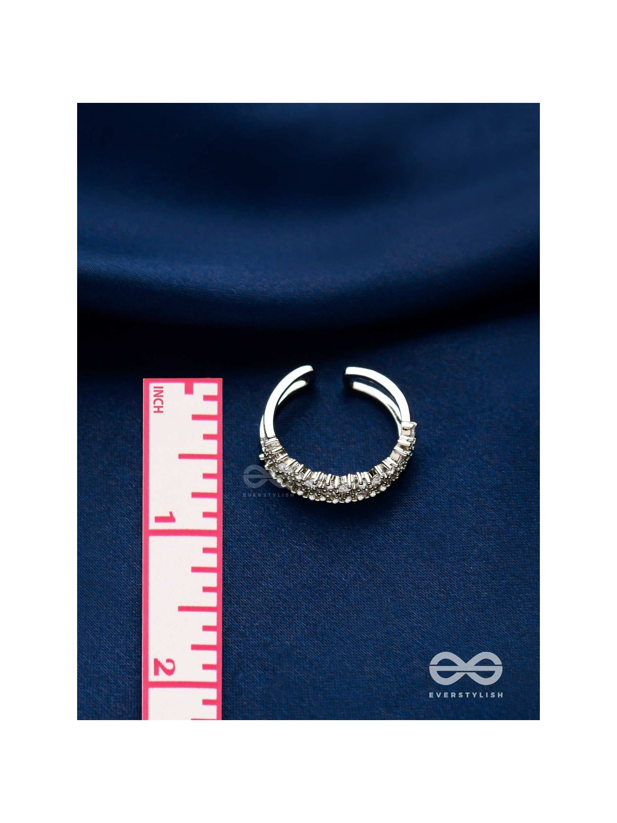 The Jewel Frost - Silver Cubic Zirconia Ring (Adjustable)