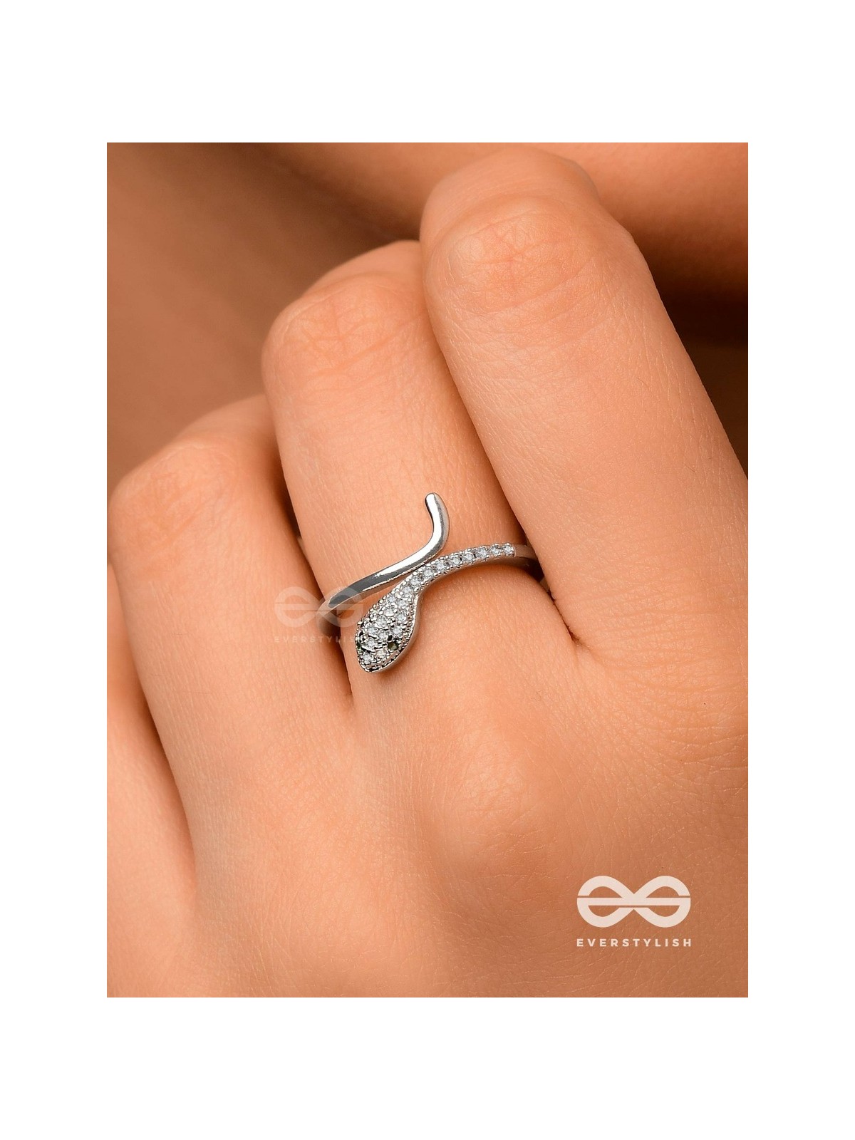 The Artisan Leaf - Cubic Zirconia Silver Ring