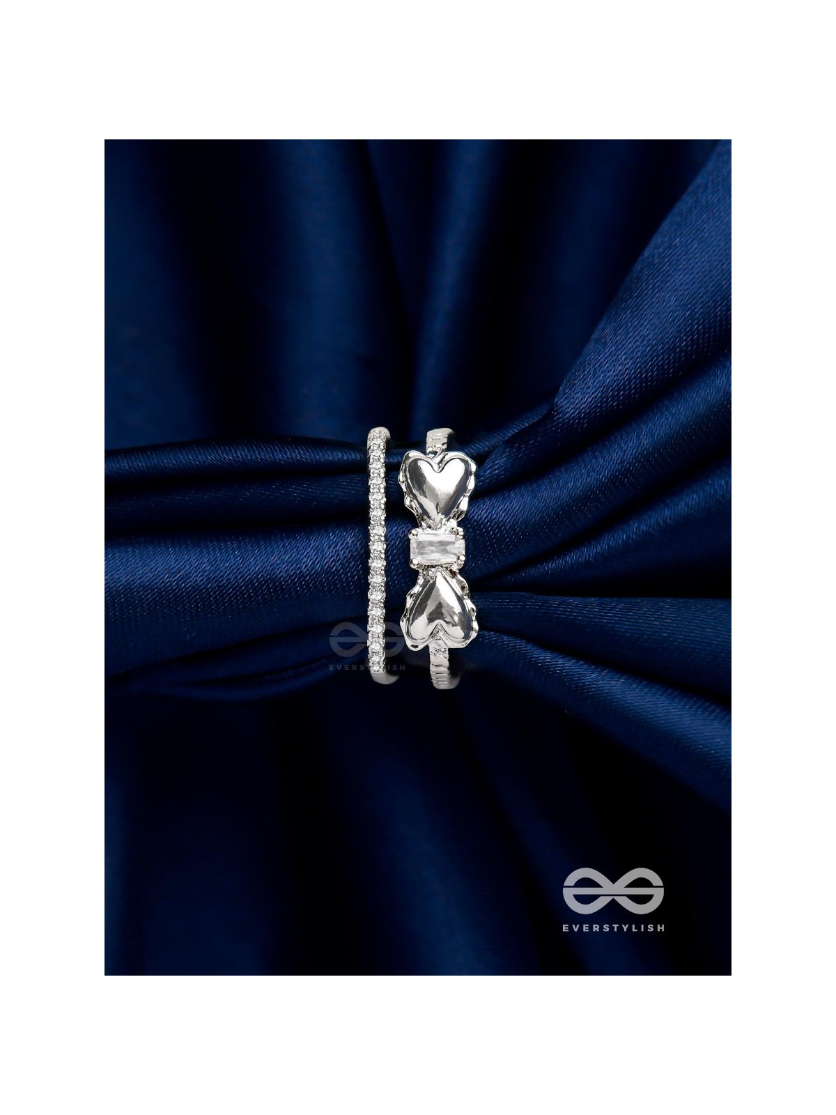 The Bow-Tiful Bliss - Silver Cubic Zirconia Ring