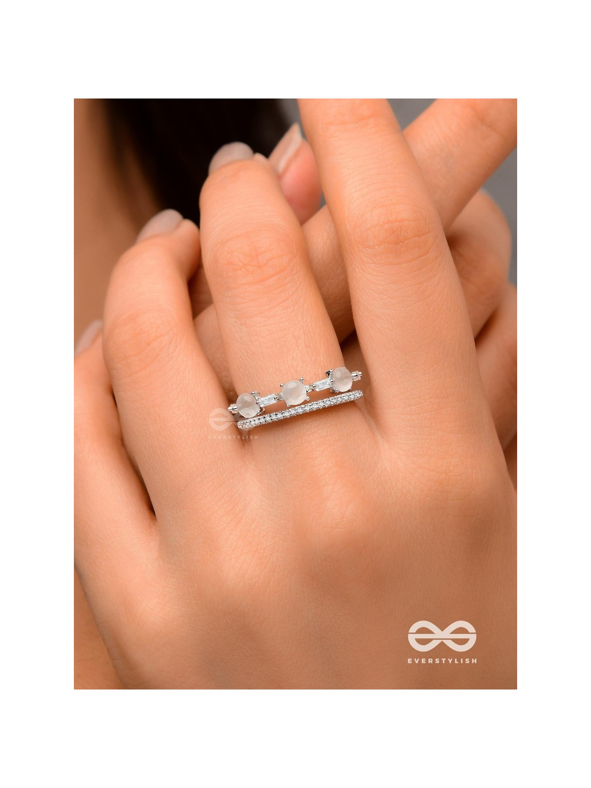 The Honoured Majesty - Silver Cubic Zirconia Ring (Adjustable)