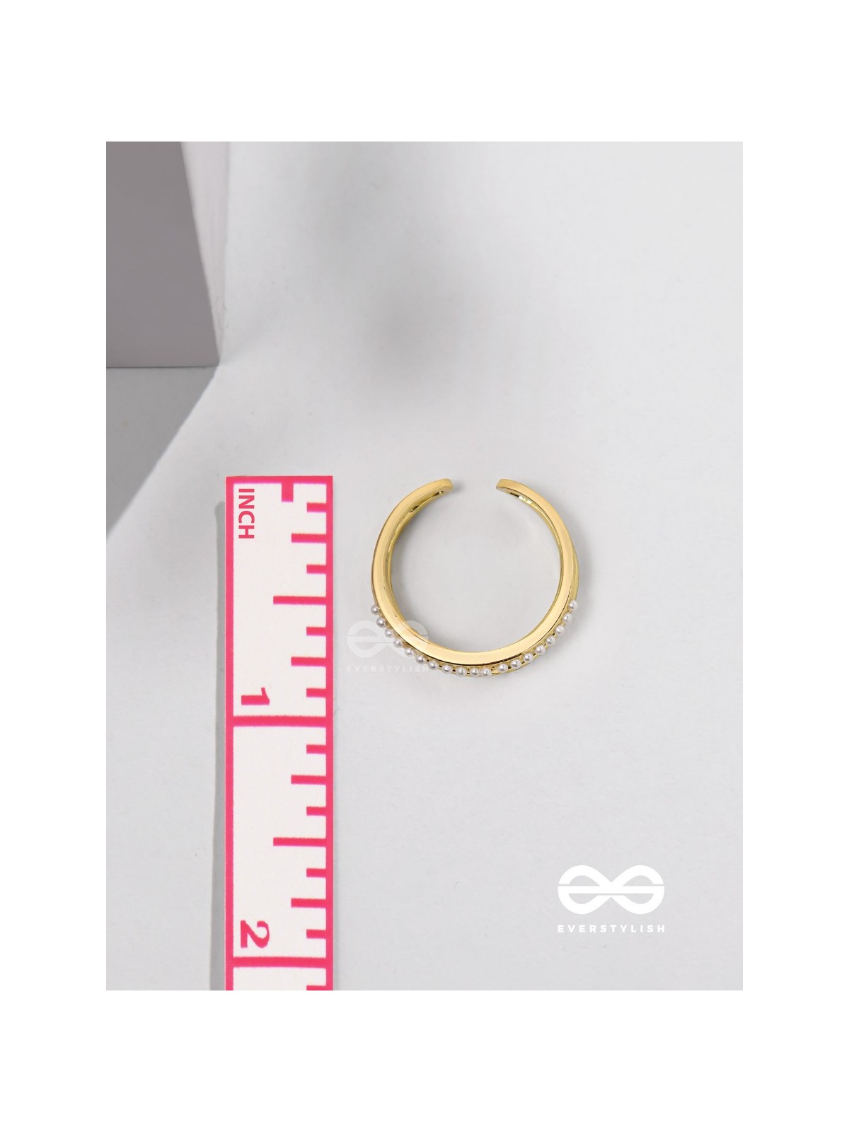 Crossroads Of Fate - Cubic Zirconia Golden Ring (Adjustable)