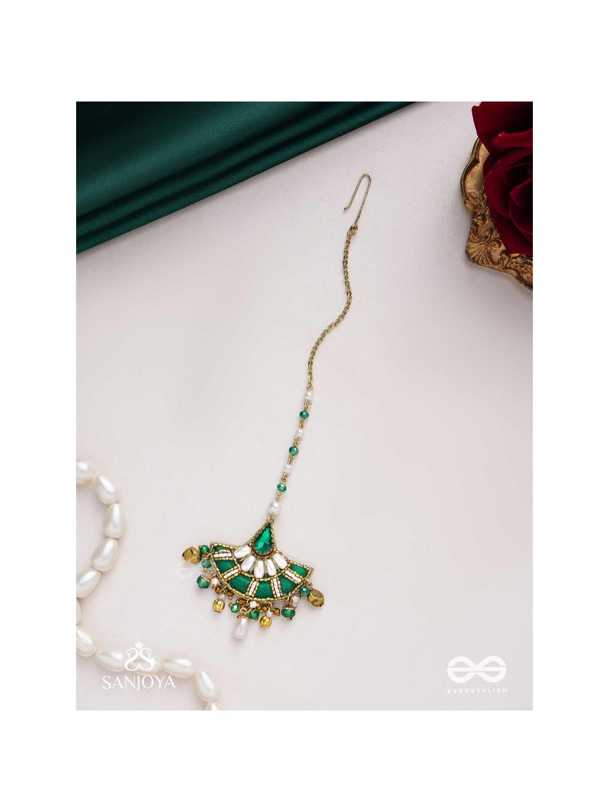 NARTAKILATA-DANCER'S VINE- MAANGTIKA WITH STONES, PEARLS, BEADS AND THREADWORK