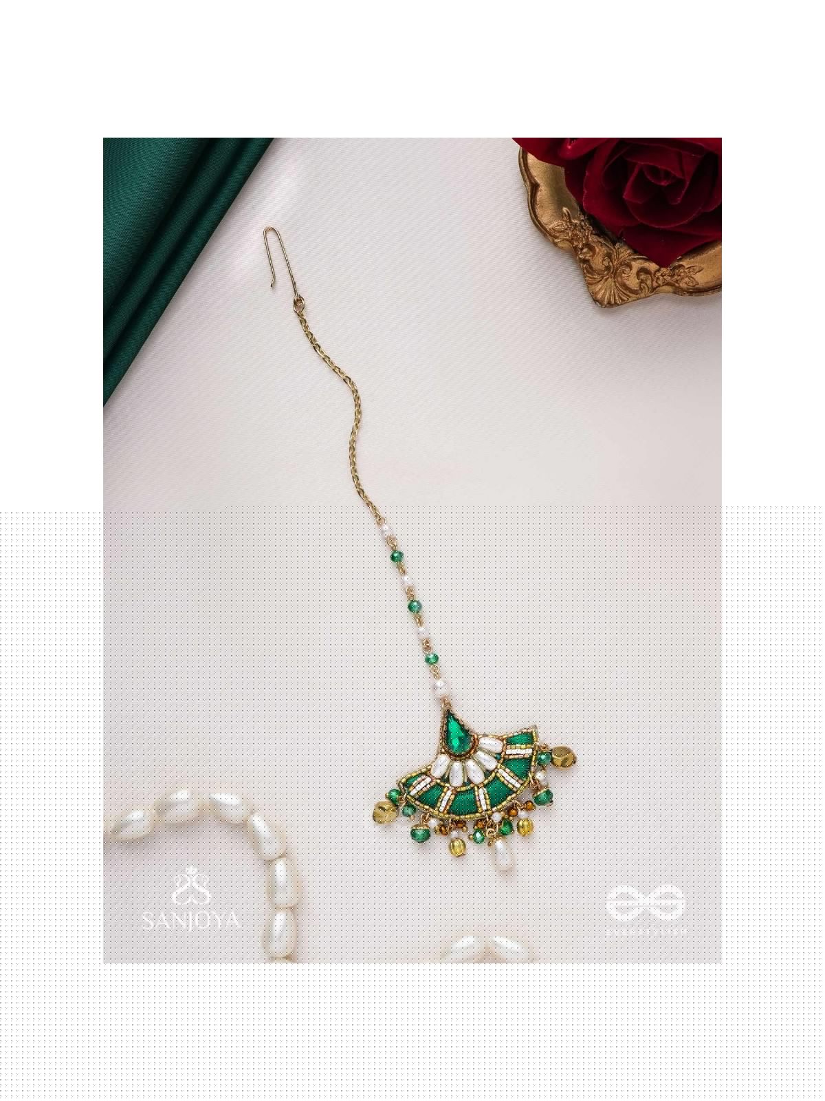 NARTAKILATA-DANCER'S VINE- MAANGTIKA WITH STONES, PEARLS, BEADS AND THREADWORK