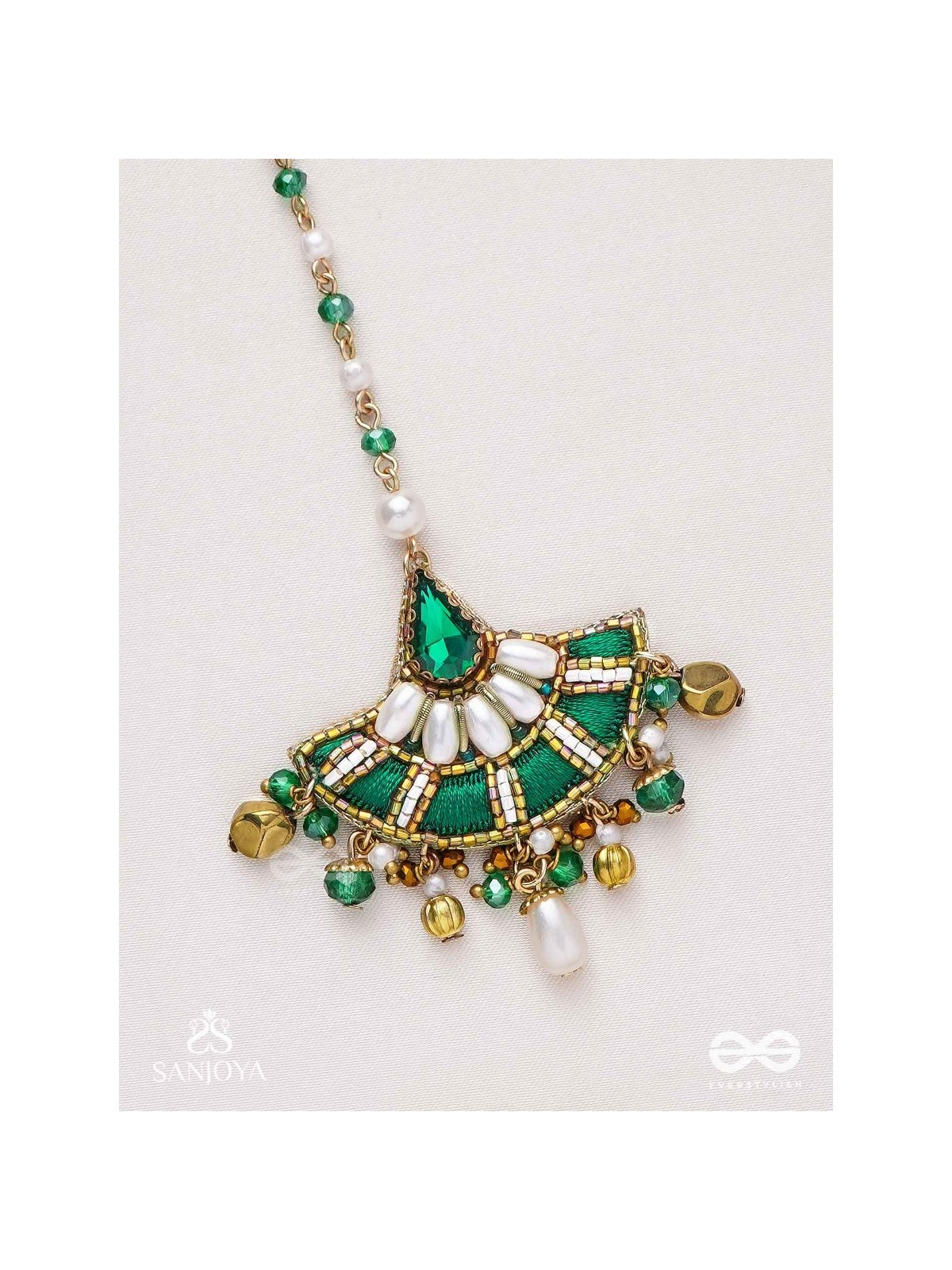 NARTAKILATA-DANCER'S VINE- MAANGTIKA WITH STONES, PEARLS, BEADS AND THREADWORK