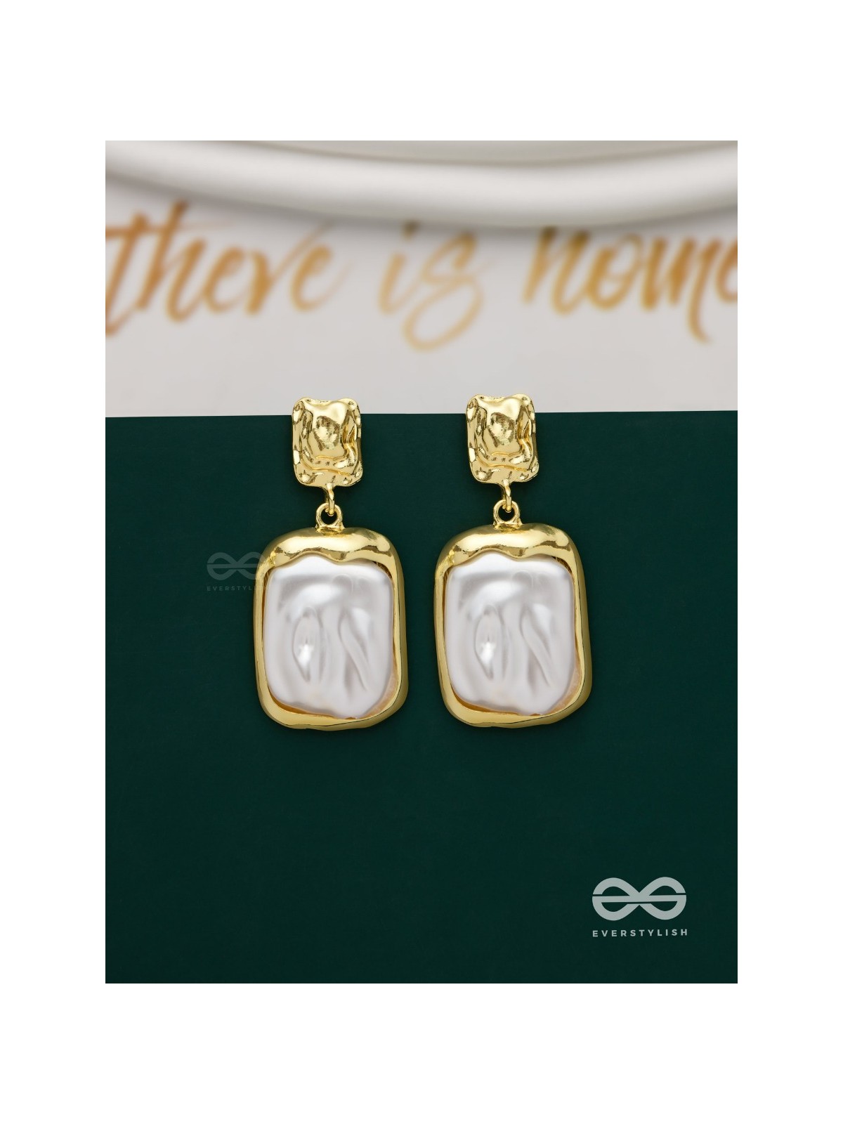 Liquid Gold- Modern Framed Earrings