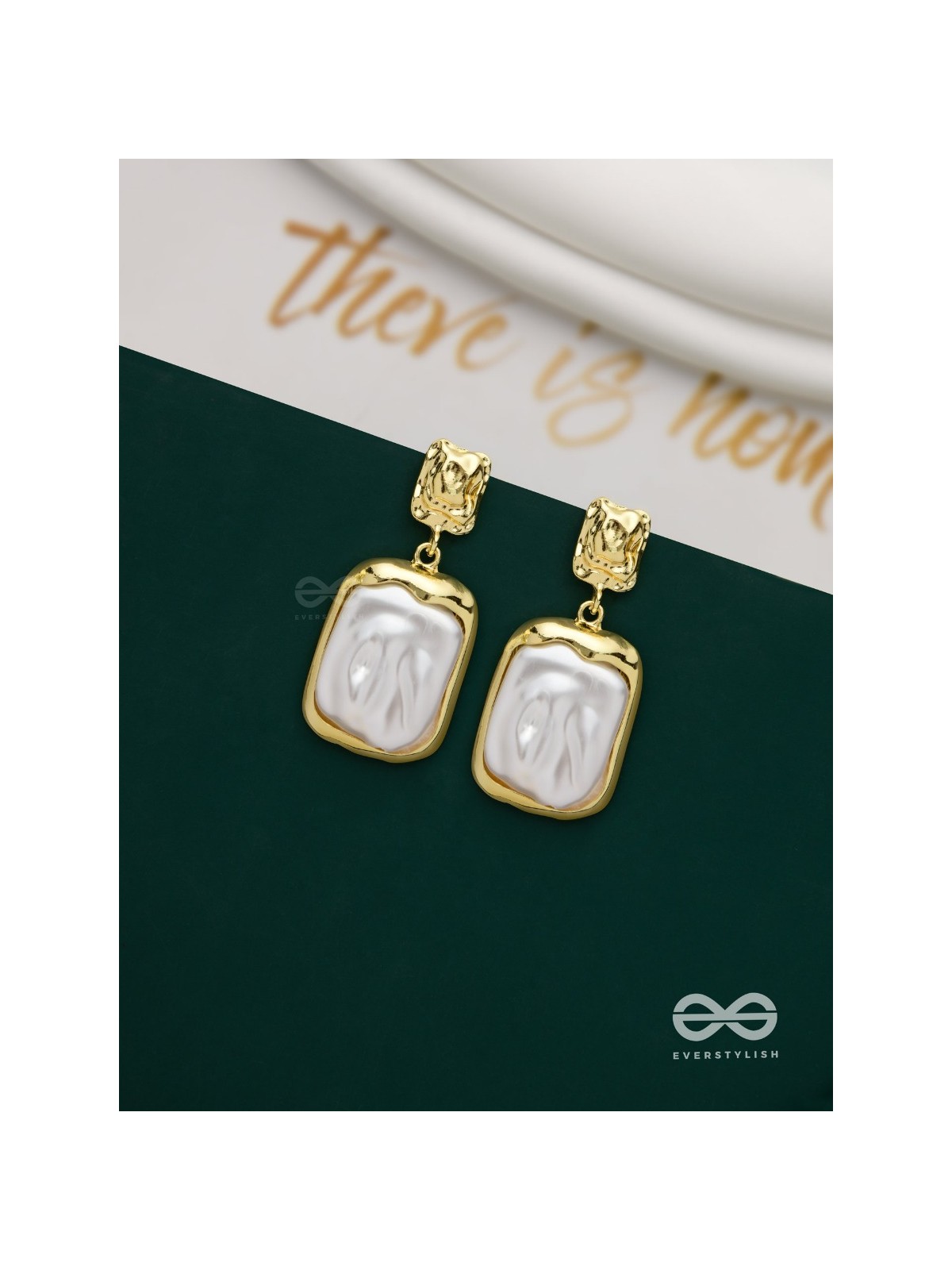 Liquid Gold- Modern Framed Earrings