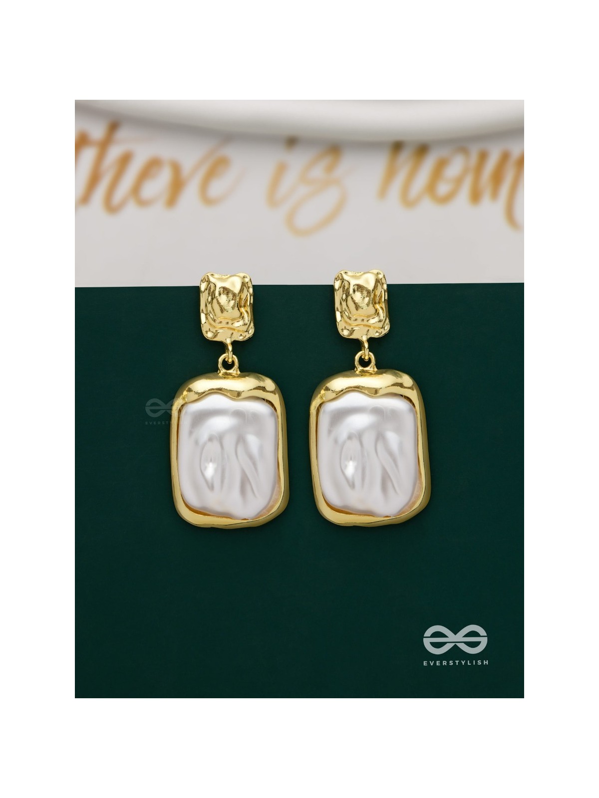 Liquid Gold- Modern Framed Earrings