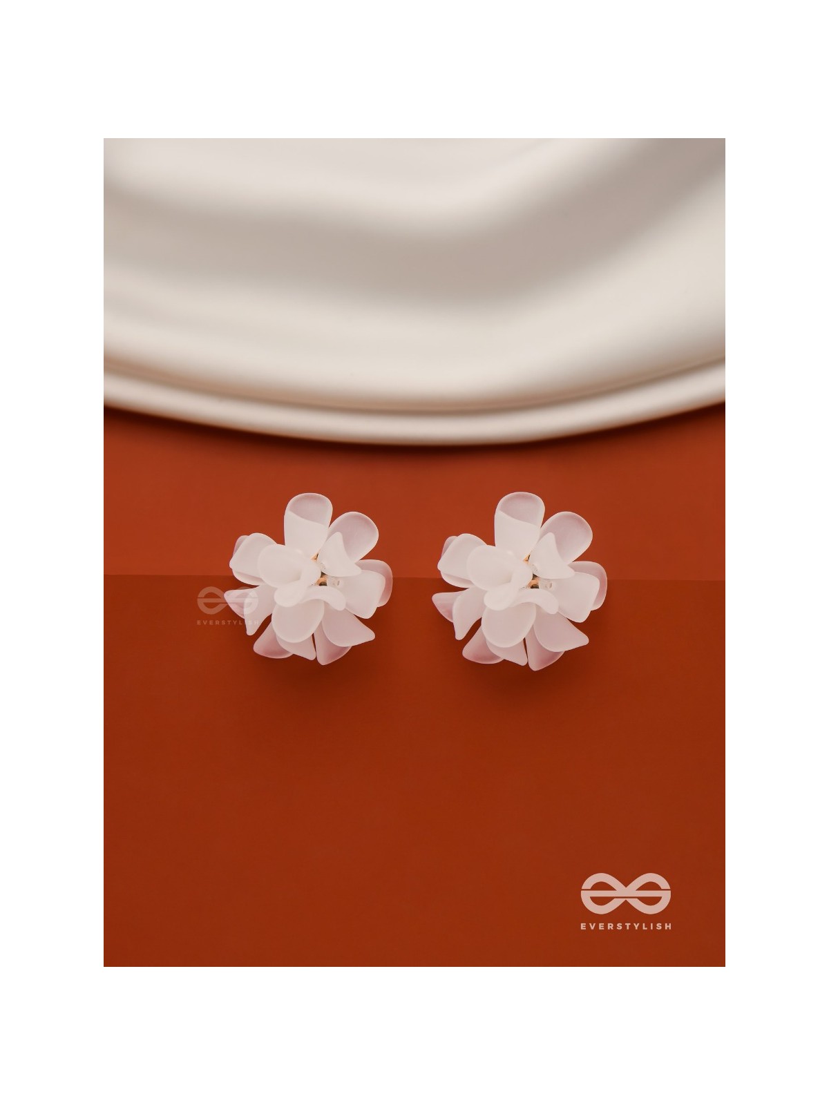  Spring fling - White floral studs 