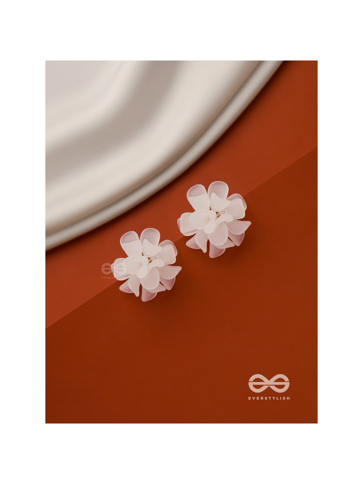  Spring fling - White floral studs 