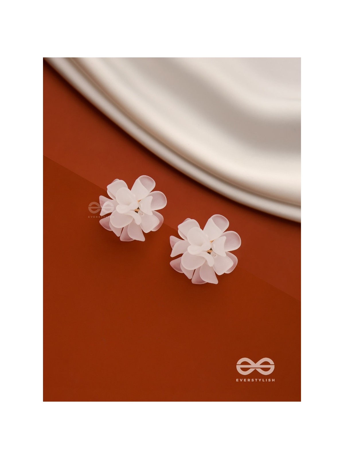  Spring fling - White floral studs 
