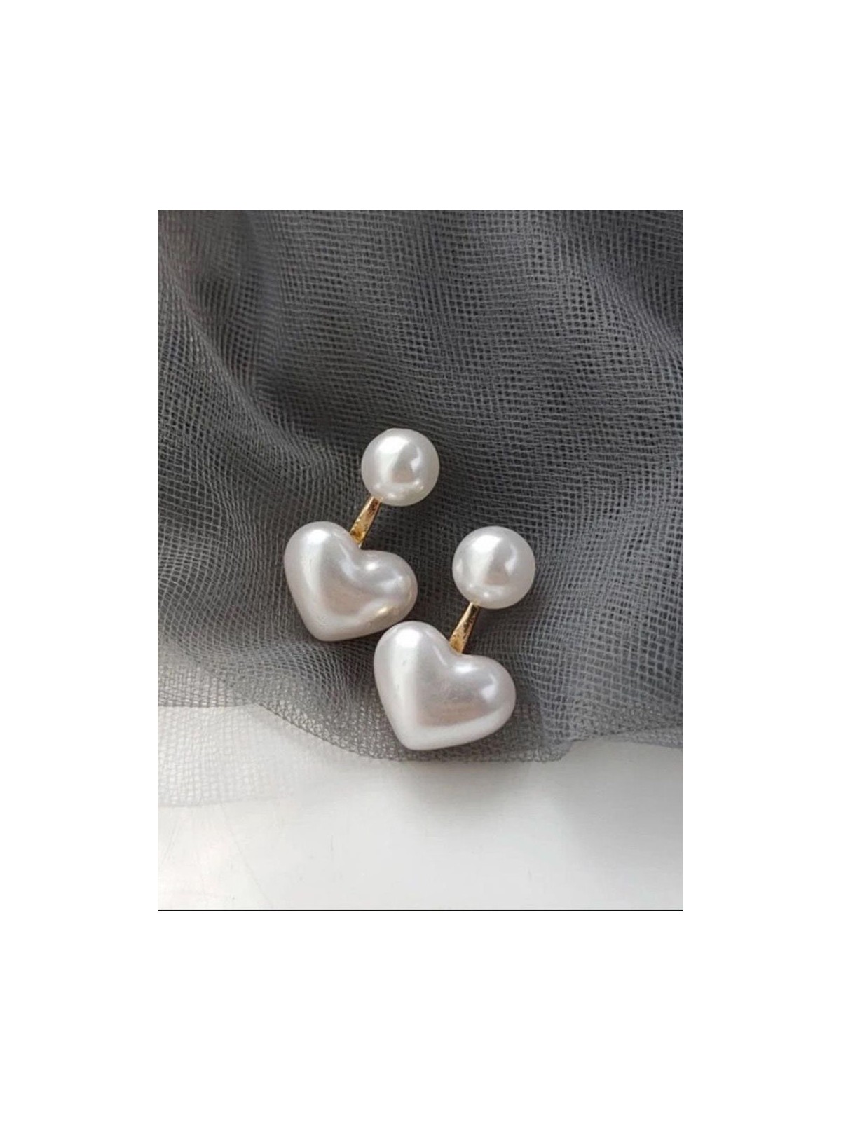Heart's Whisper- Charming pearl ear Jacket