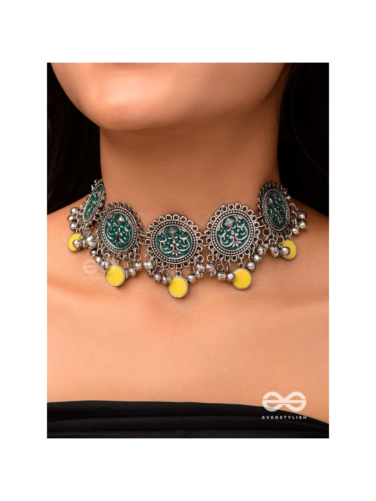GOLDEN DUSK - TRADITIONAL OXIDISED NECKLACE