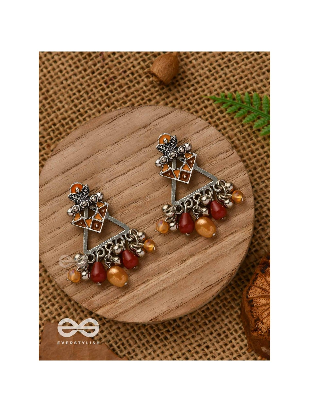 DESERT BLOOM- EARTHY-HUED STATEMENT EAR JACKETS