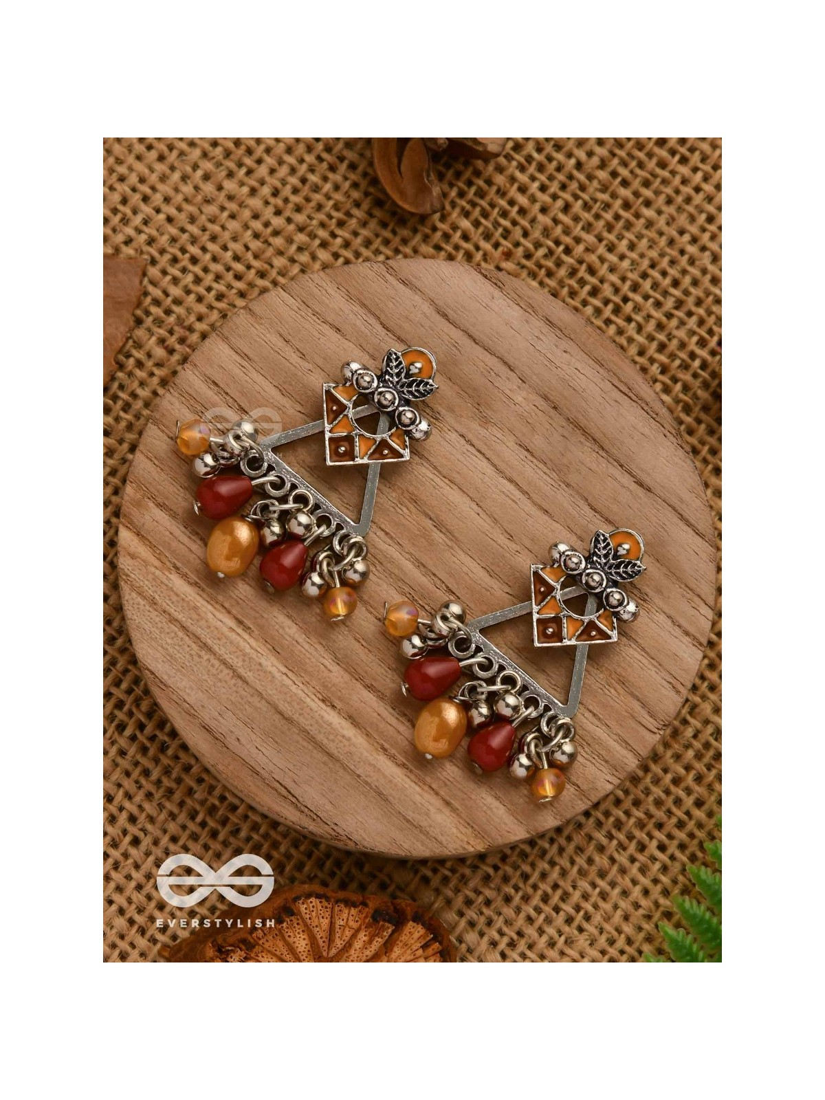 DESERT BLOOM- EARTHY-HUED STATEMENT EAR JACKETS